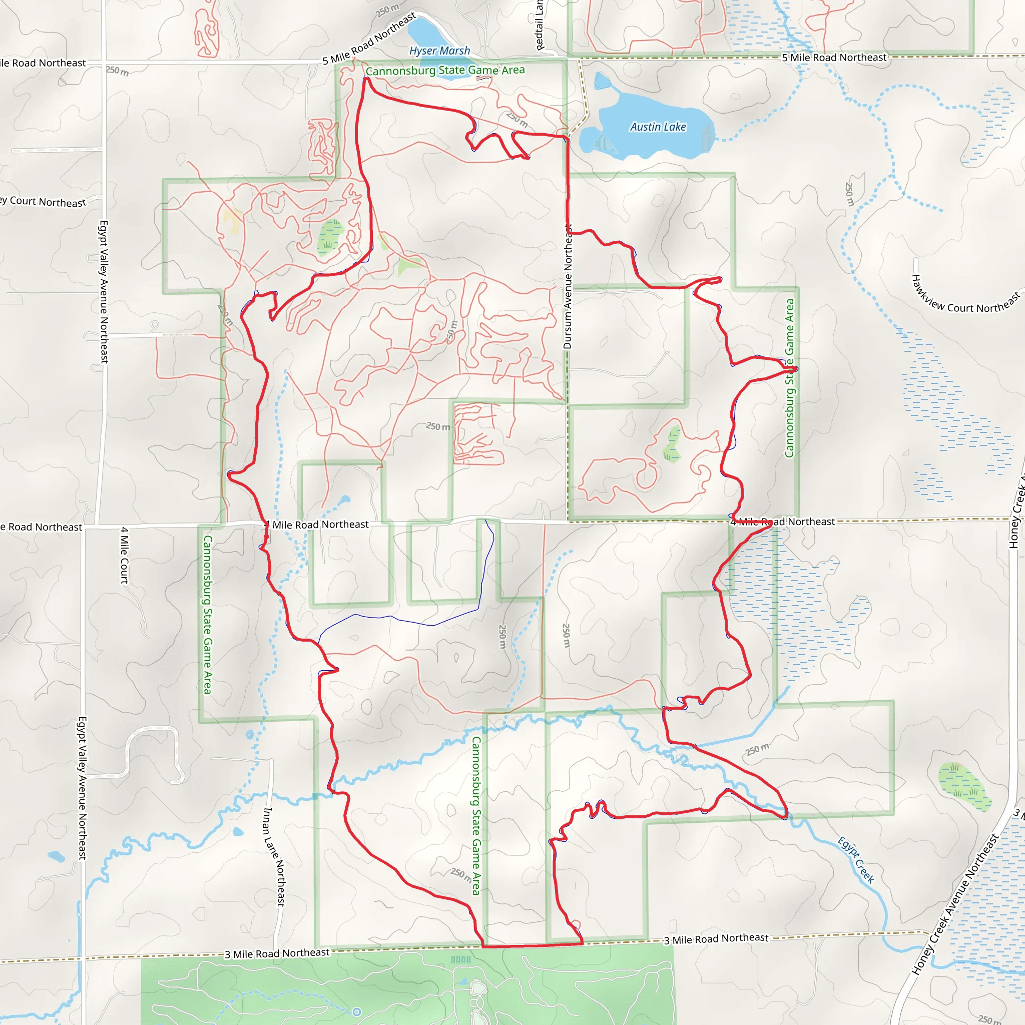 Egypt Valley Sector 1, 2, 3 and 4 Loop mobile static map