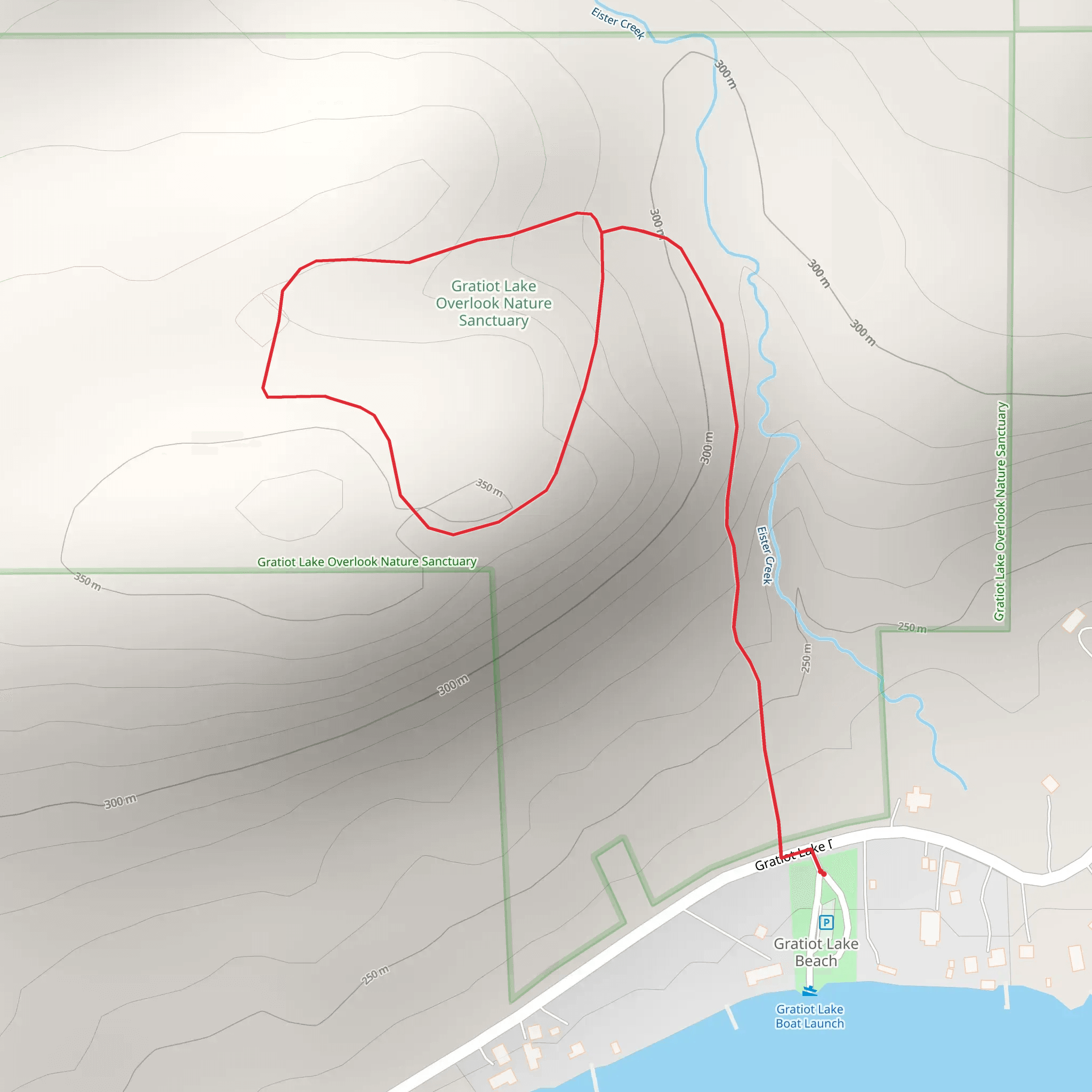 Gratiot Lake Overlook Trail mobile static map