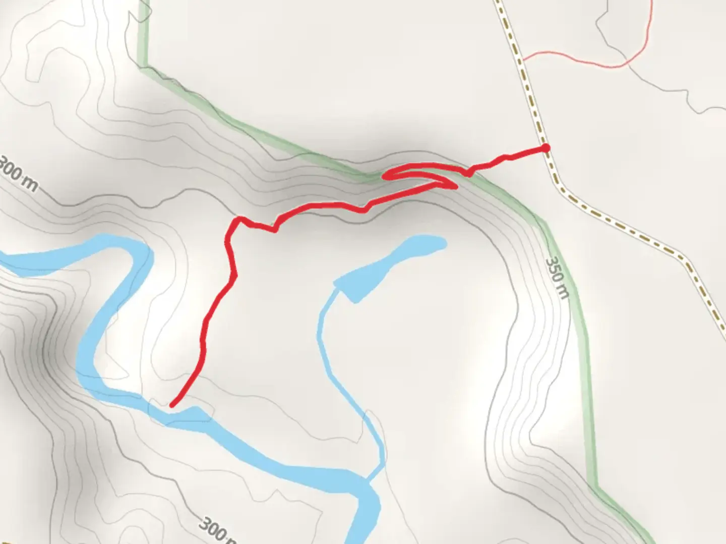 An image depicting the trail Sturgeon Falls and its surrounding area.