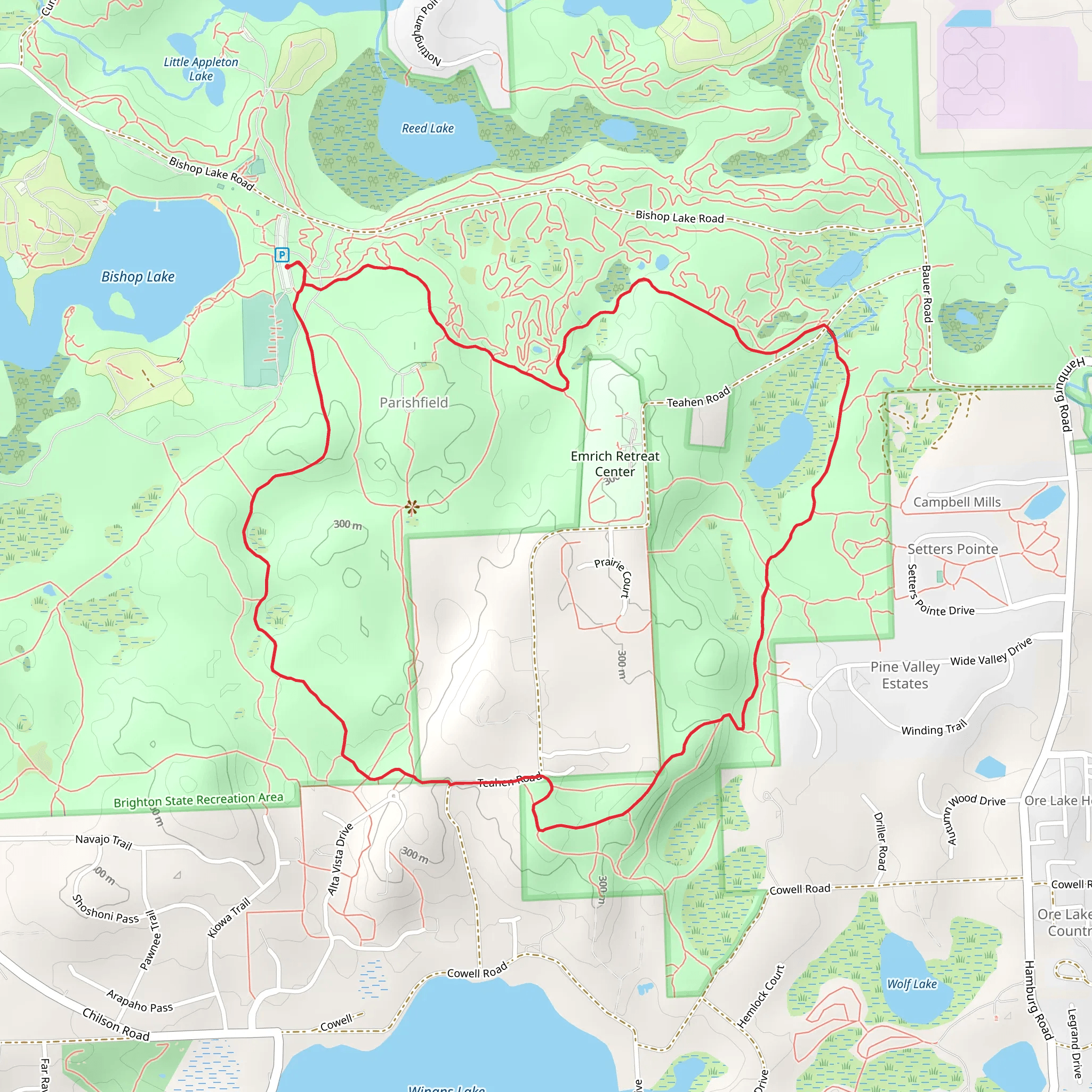 Penosha Hiking Loop Trail mobile static map