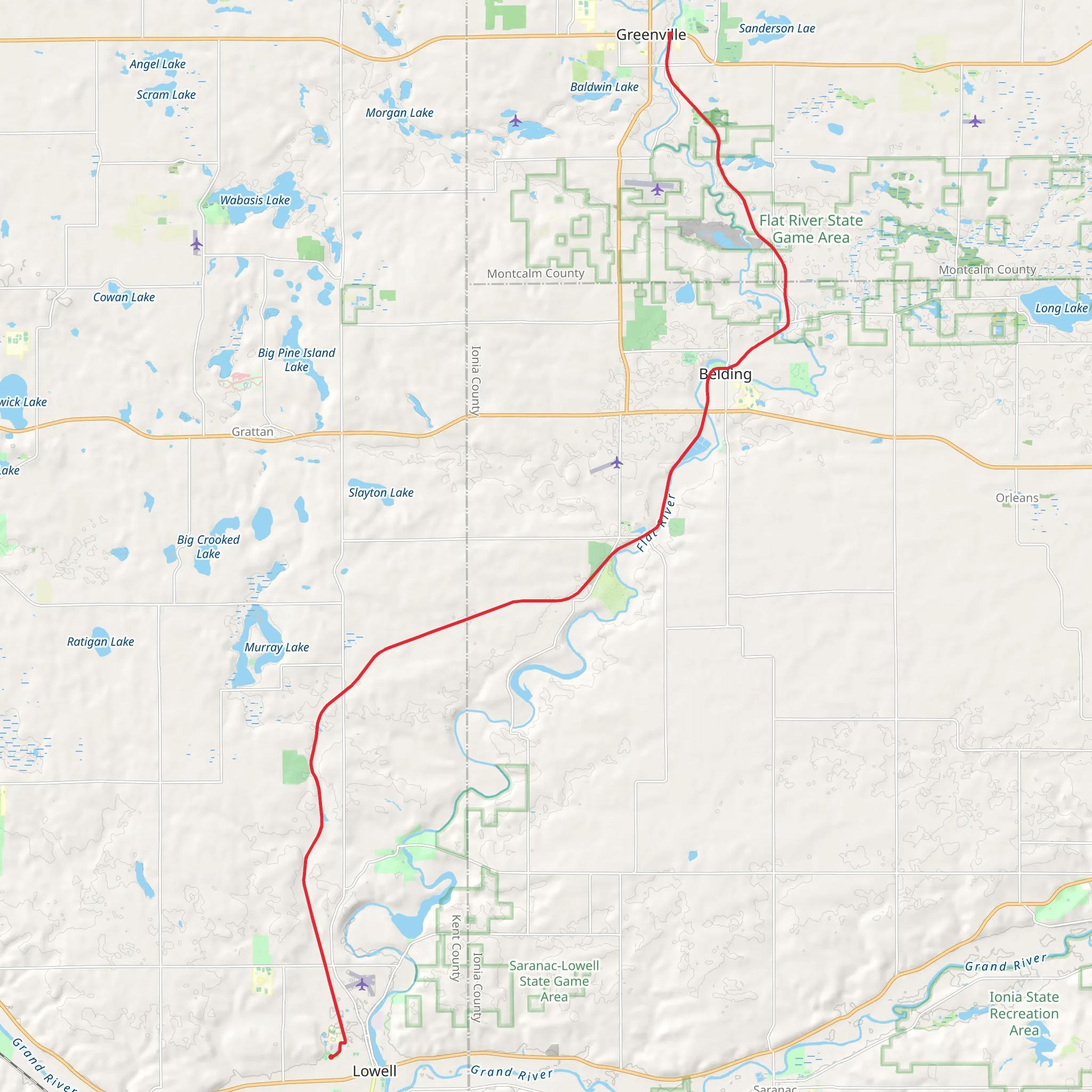 Fred Meijer Flat River Valley Rail Trail - Jackson's Landing mobile static map