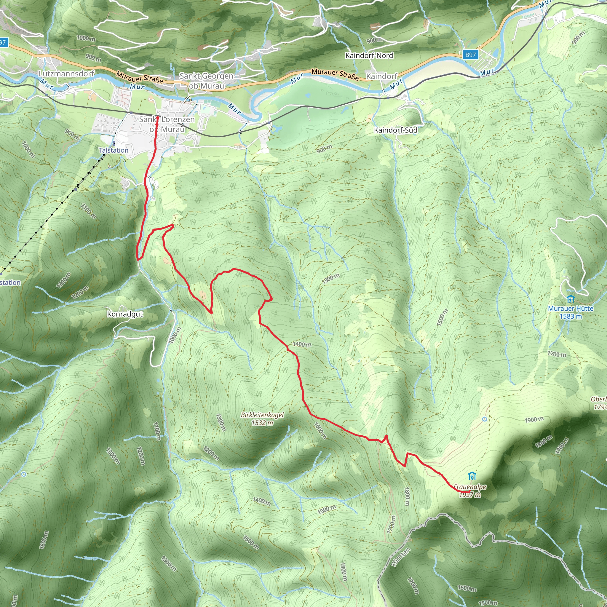 St Lorenzen - Frauenalpe mobile static map