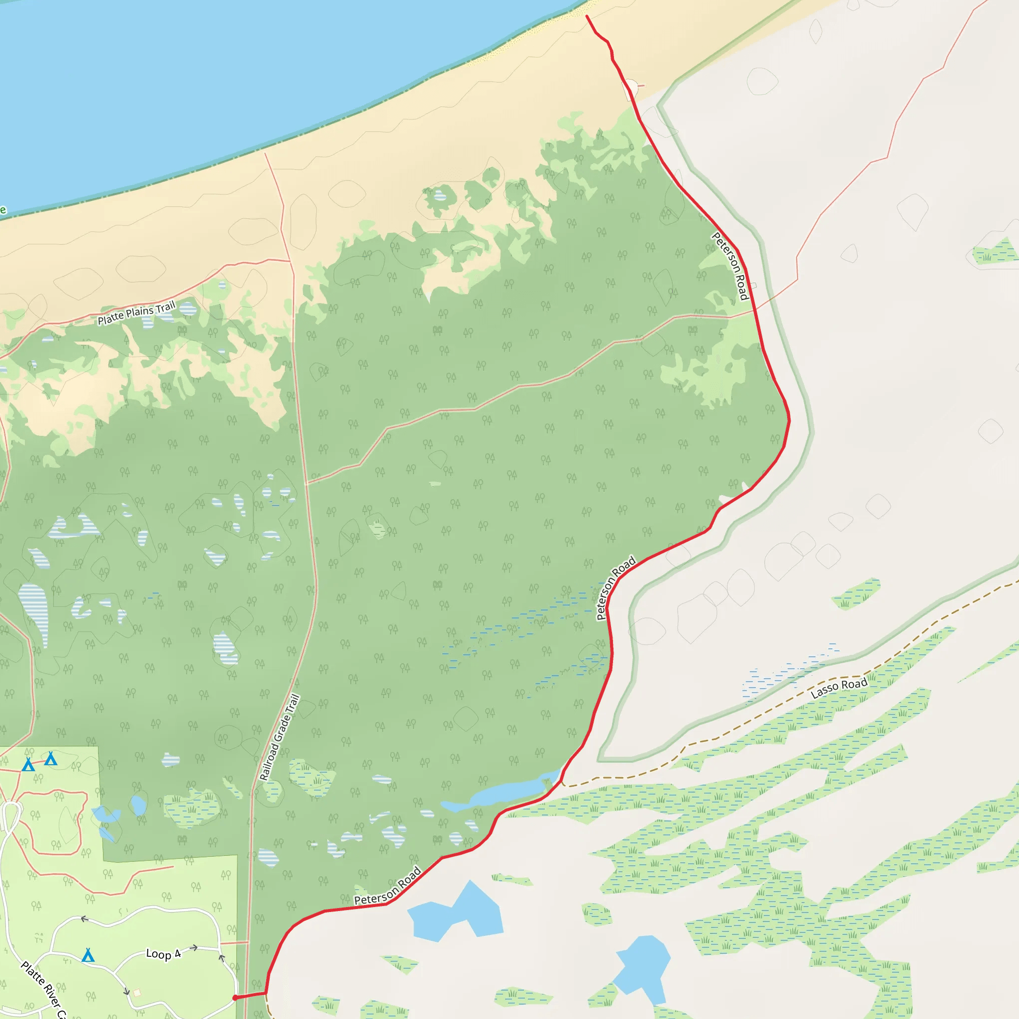 Peterson Beach Sleeping Bear Recreation Area Walk mobile static map