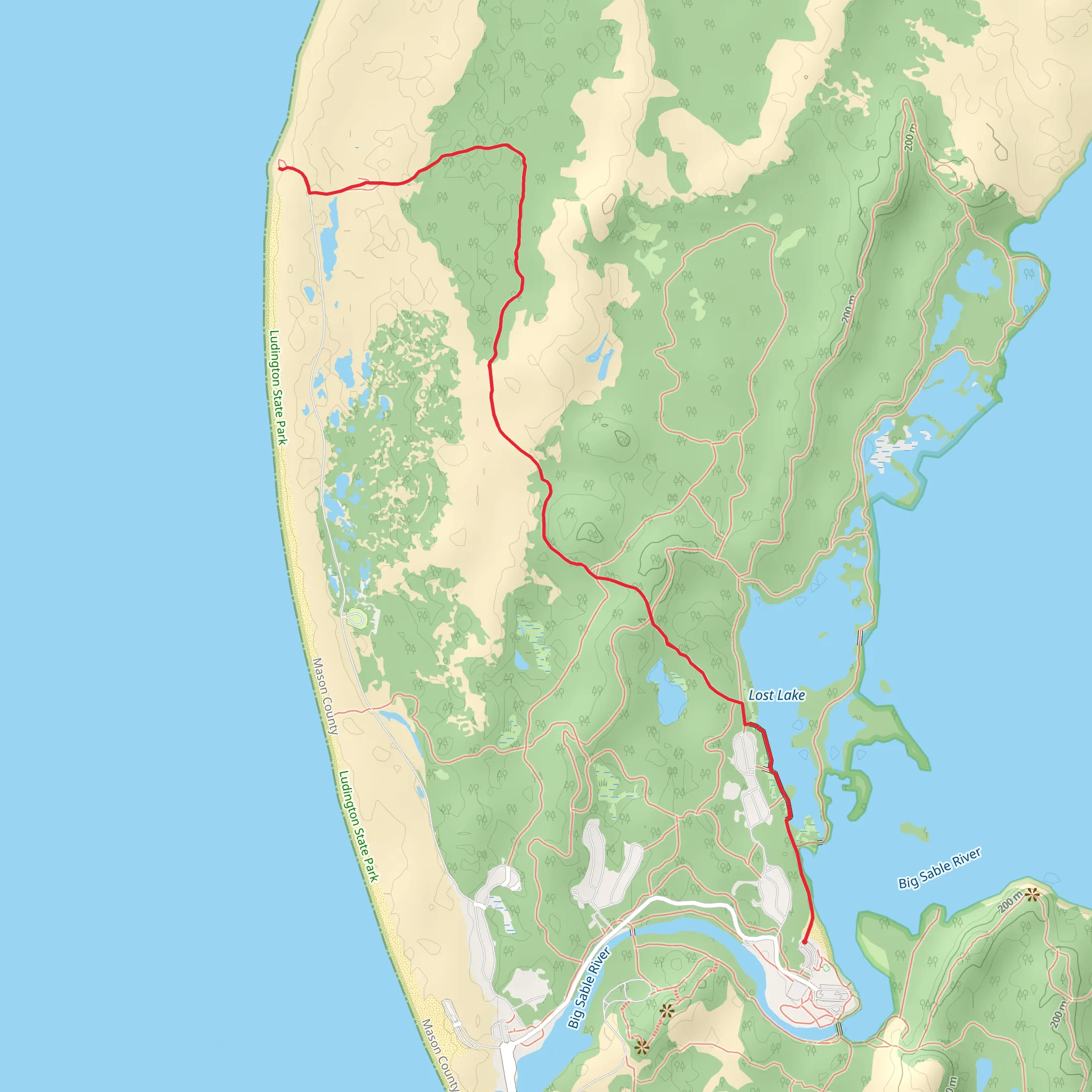 Lost Lake and Lighthouse Trail mobile static map