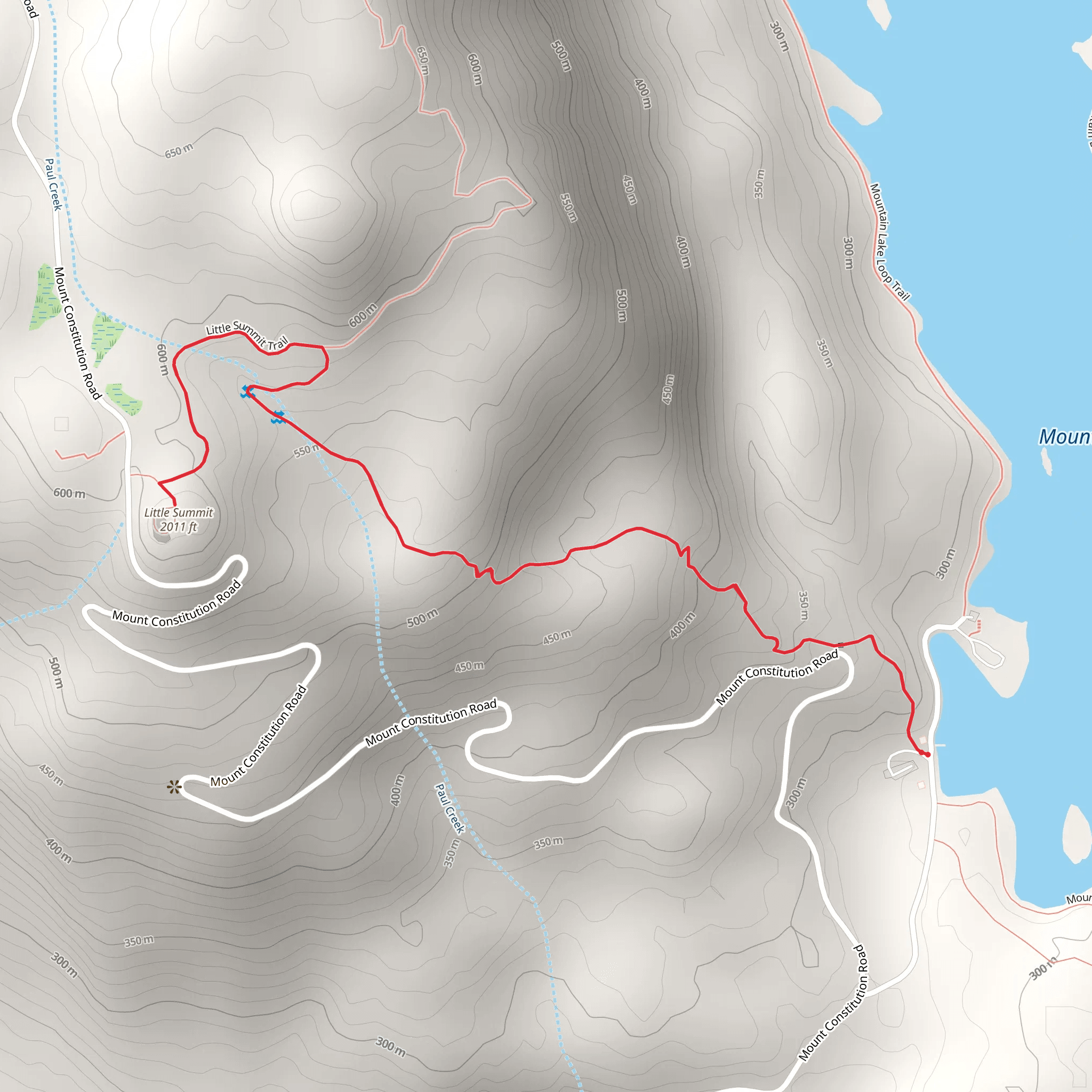 Little Summit Trail mobile static map