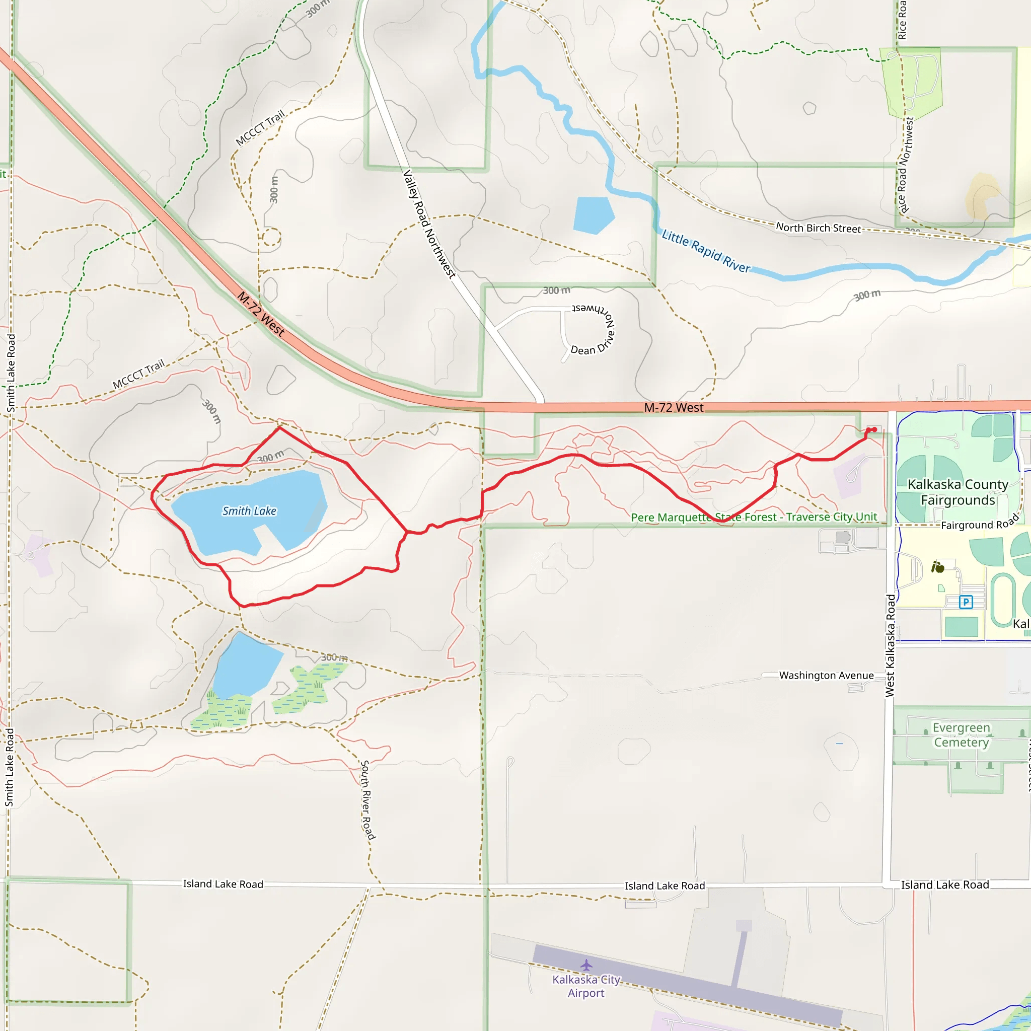 Smith Lake and North Country Trail mobile static map