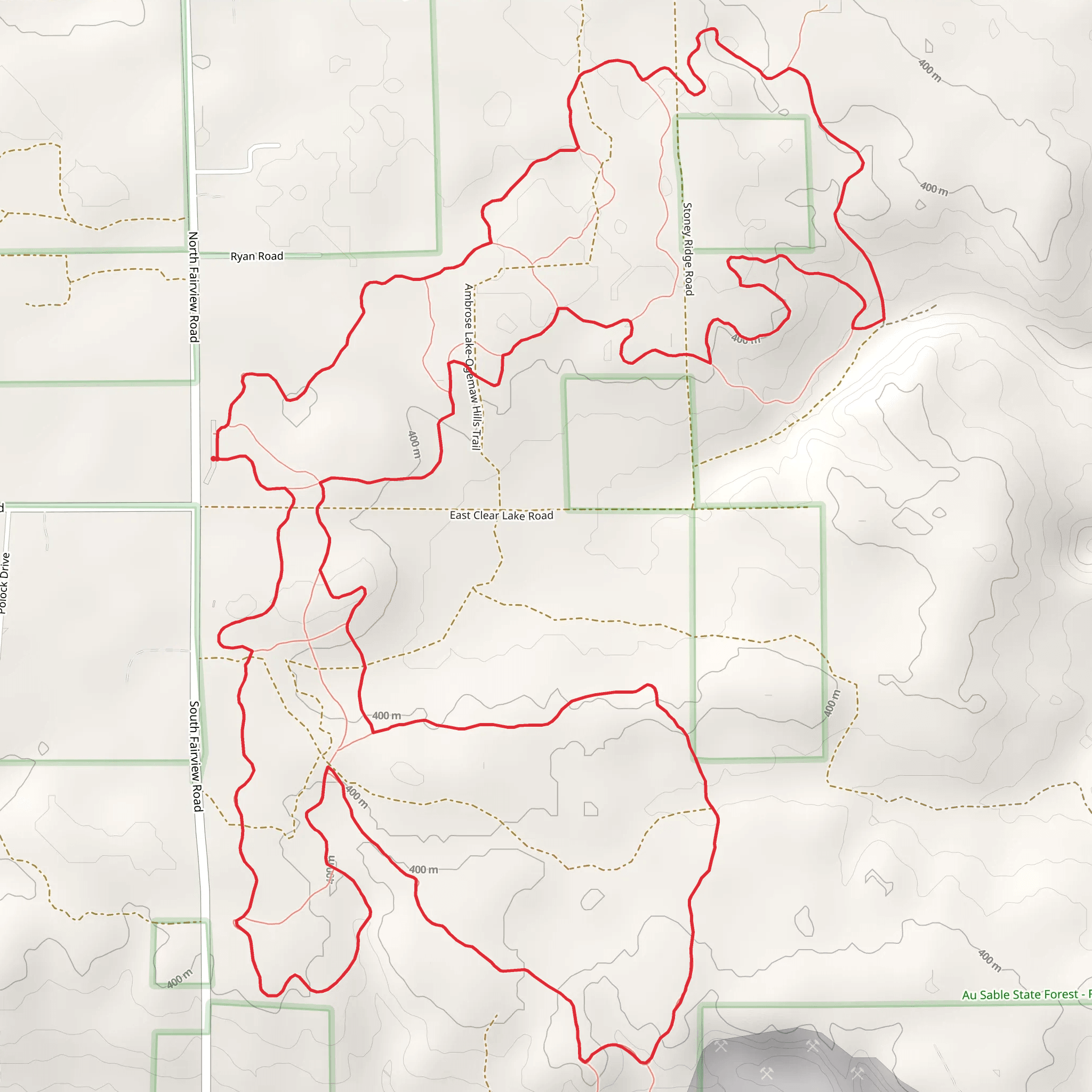 Ogemaw Hills Pathway Full Loop mobile static map