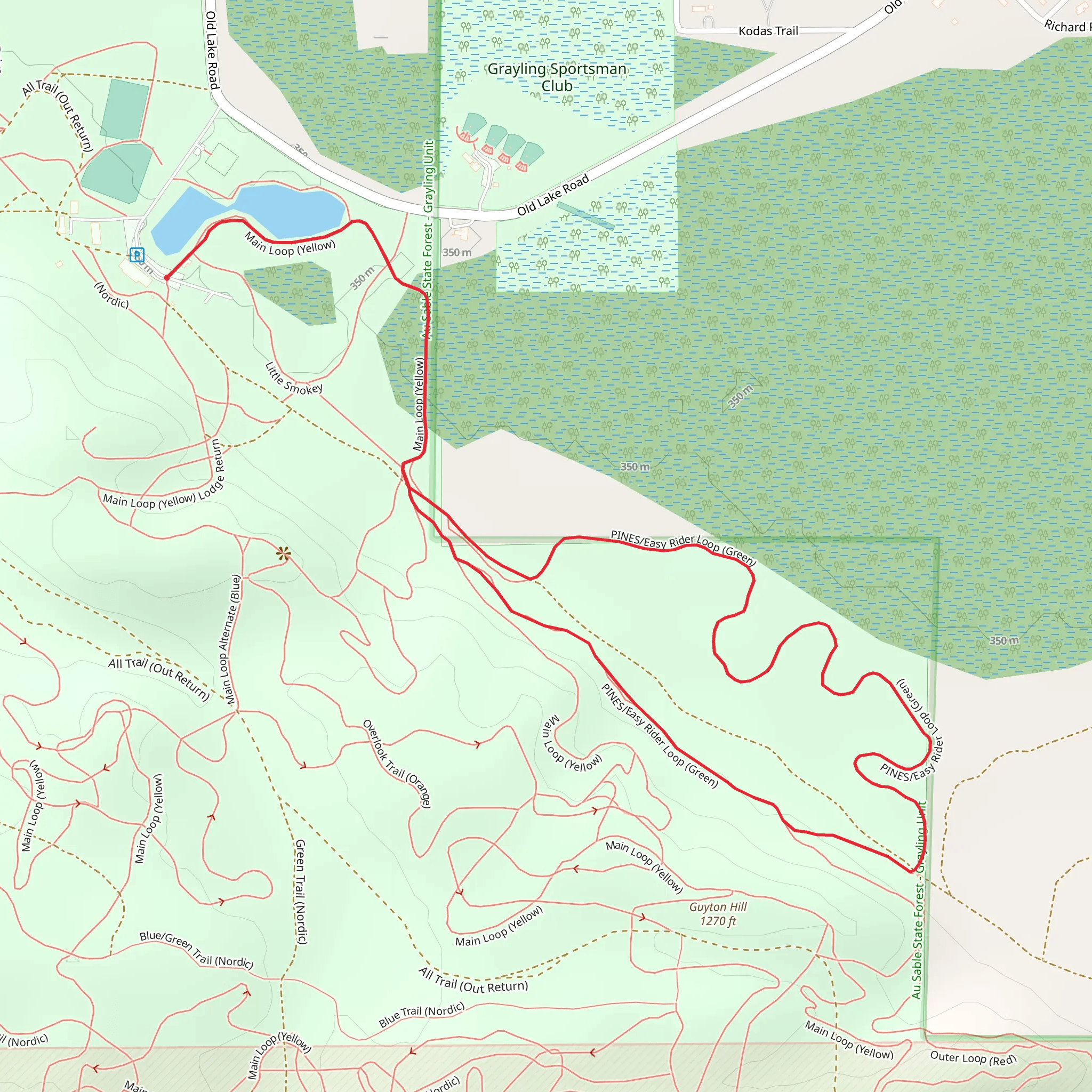 Easy Rider Loop - Green mobile static map