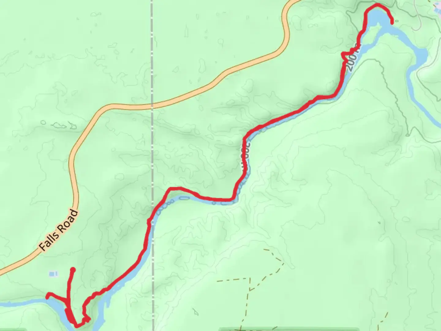 An image depicting the trail Tahquamenon Falls - Lower Falls Trail and its surrounding area.