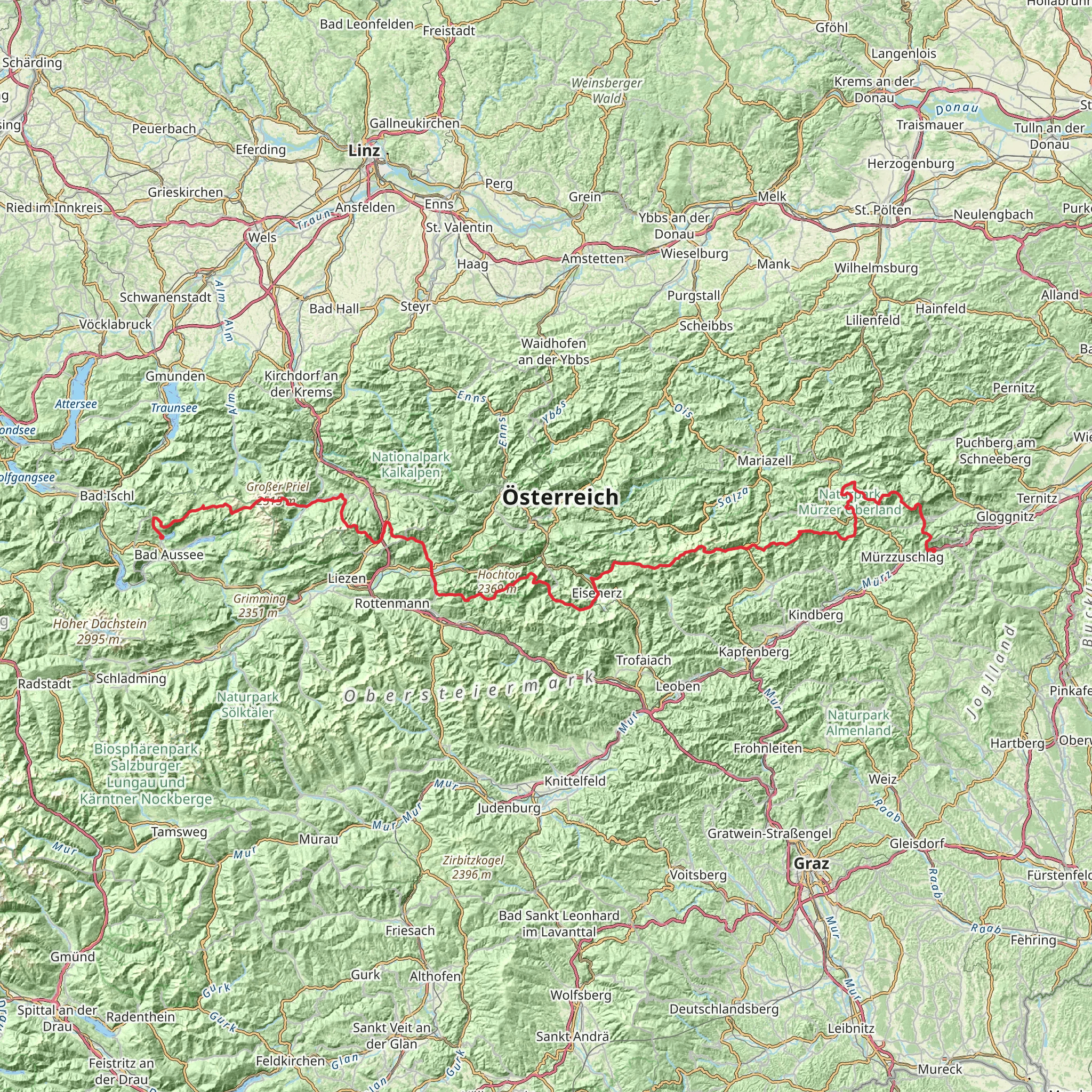 Northern Alpine Trail mobile static map