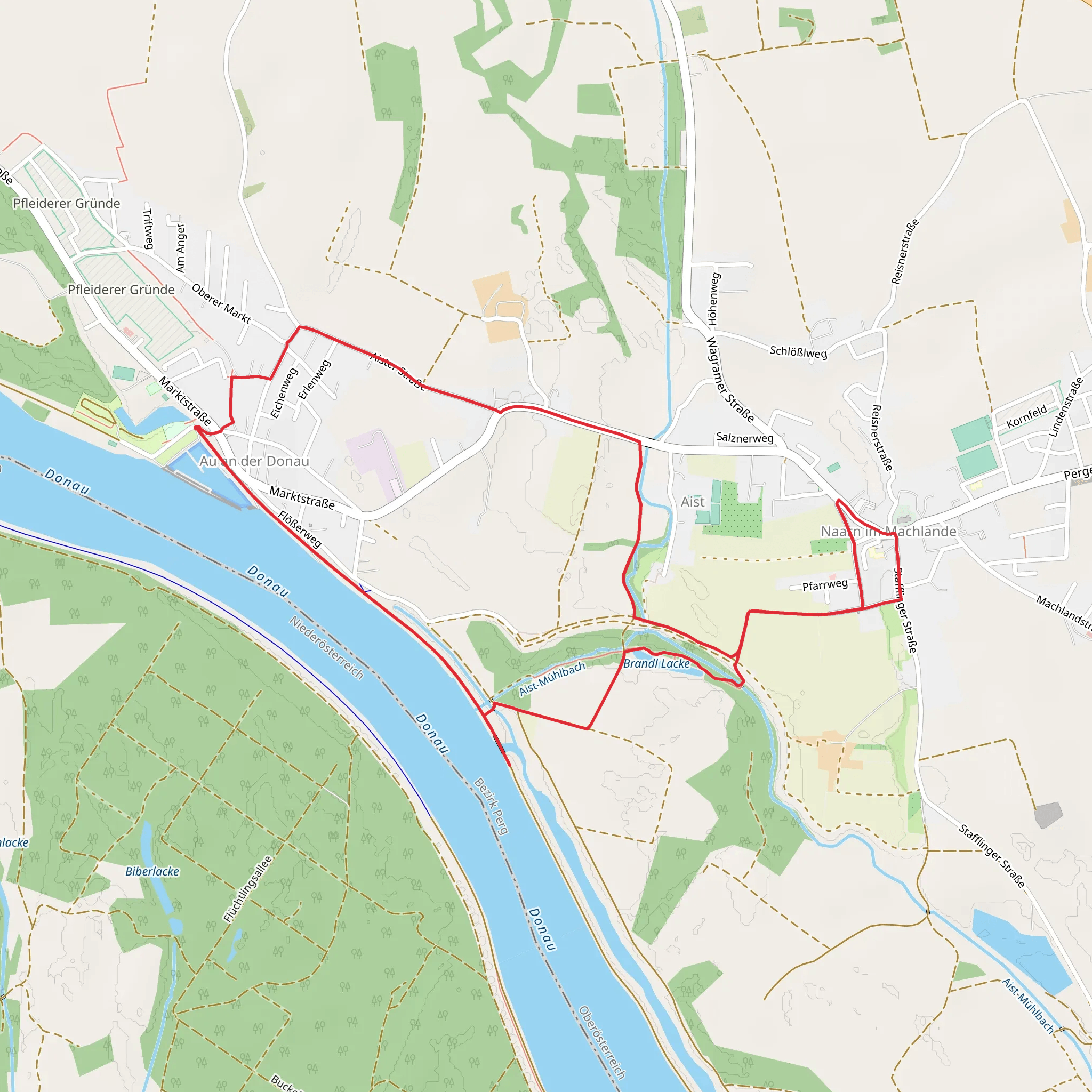 Naarn and Au Trail mobile static map