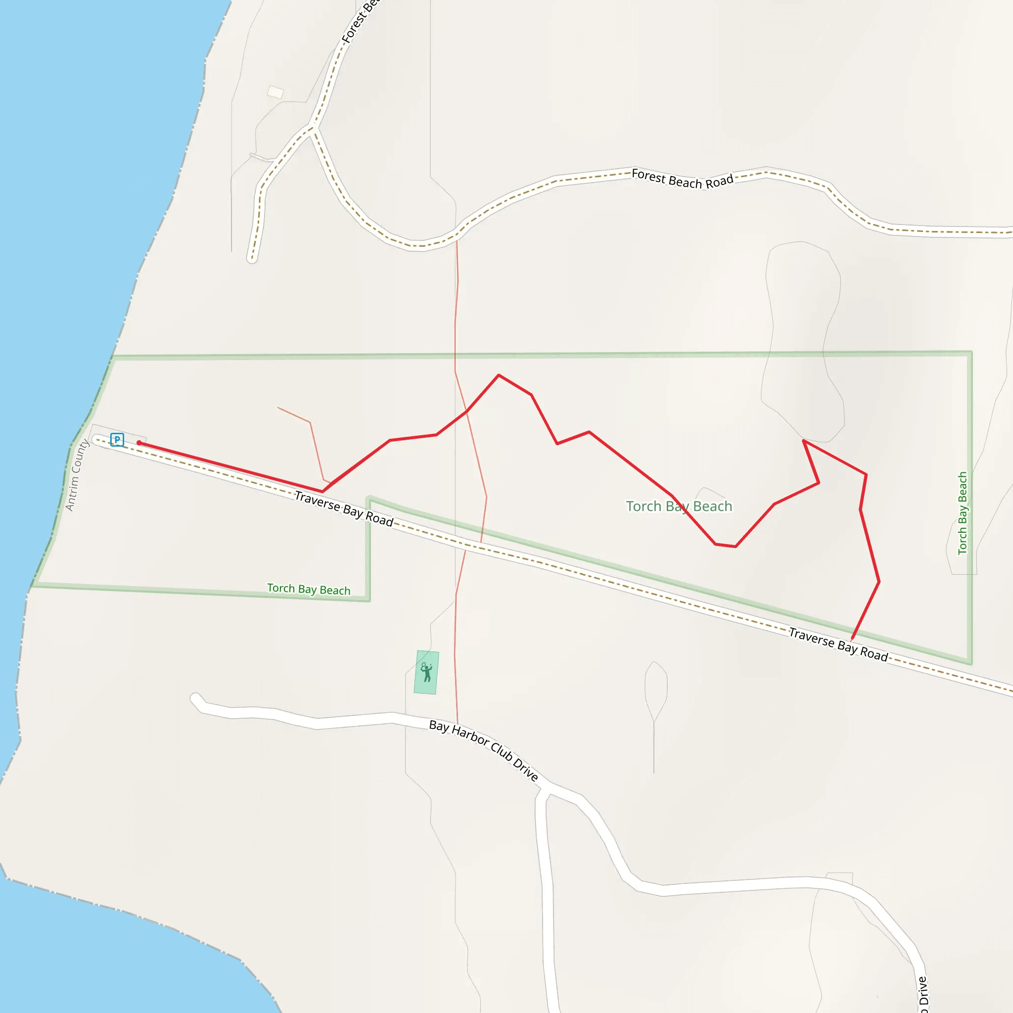 Traverse Bay Road Walk mobile static map