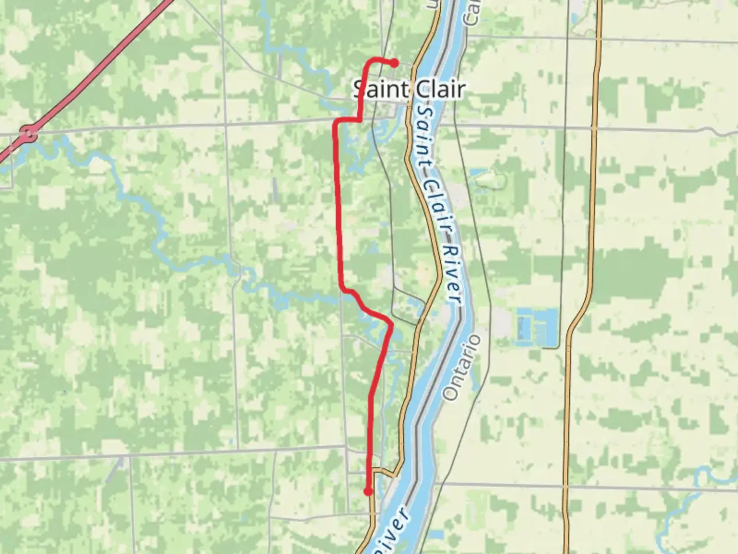 An image depicting the trail Bridge to Bay Trail - Marine City and its surrounding area.