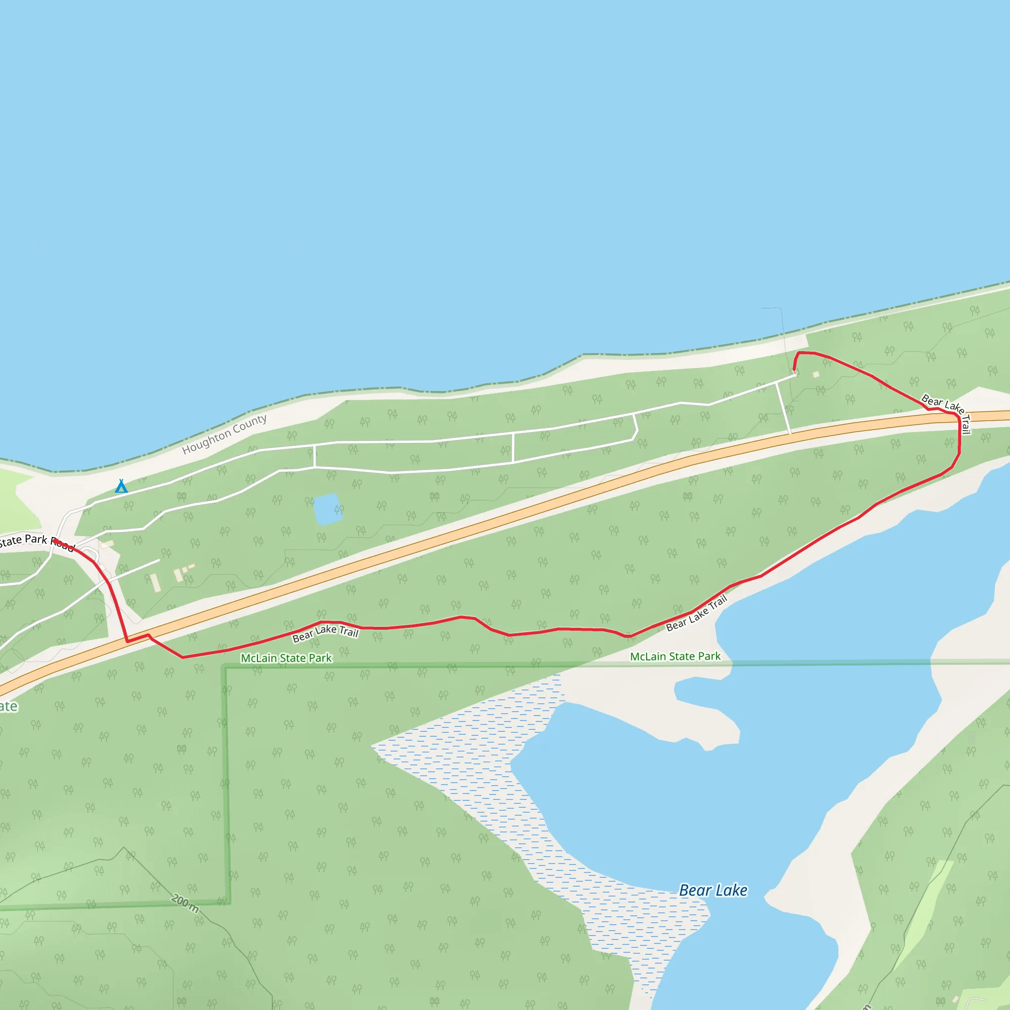 Bear Lake Trail mobile static map