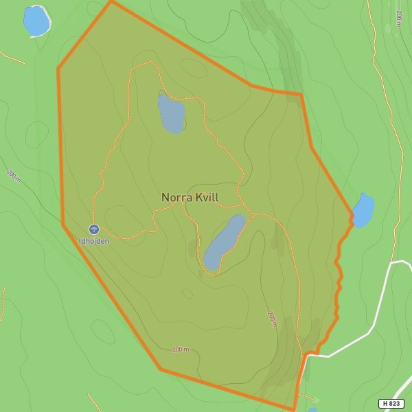 Norra Kvill National Park mobile static map