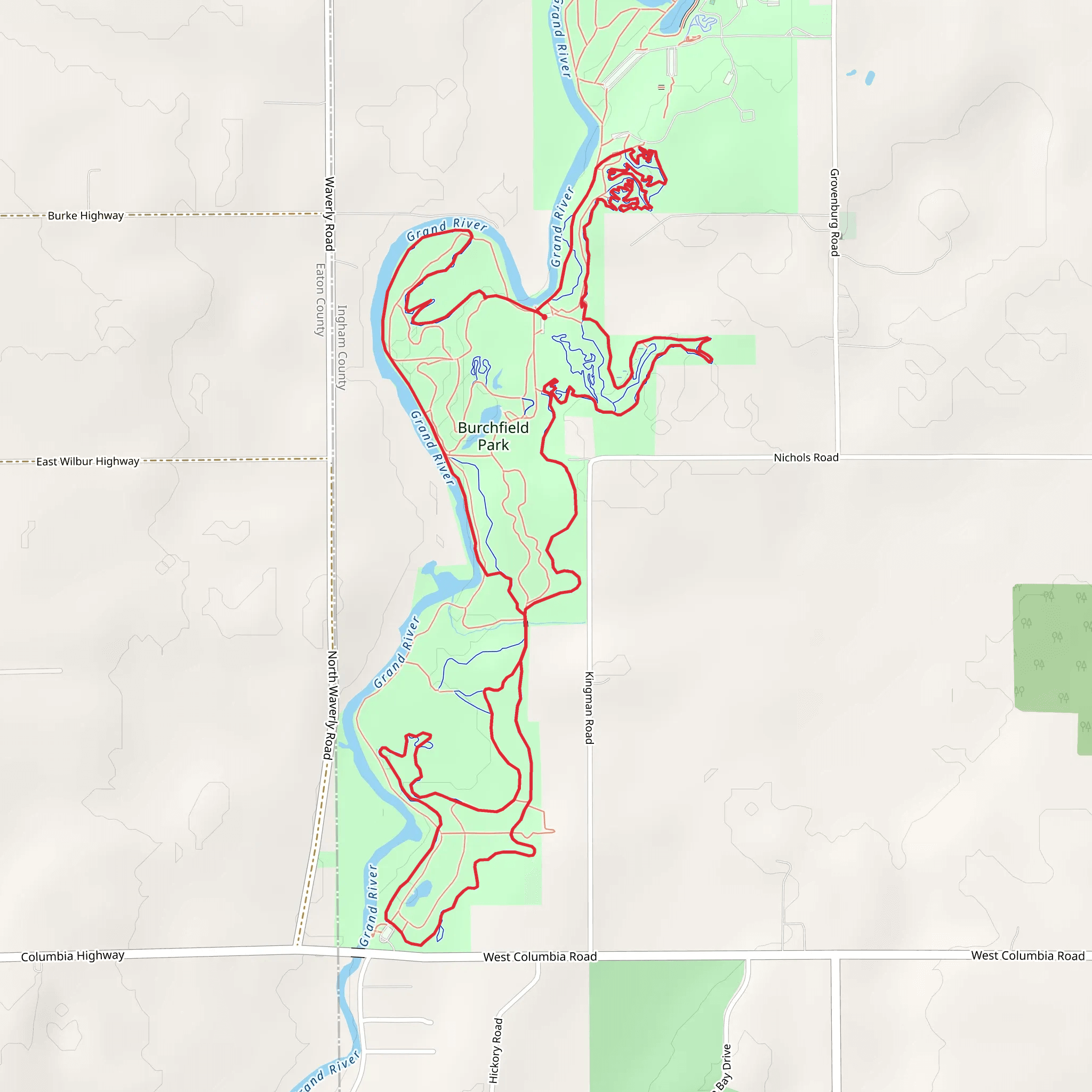 Grand River - Burchfield Park Loop mobile static map