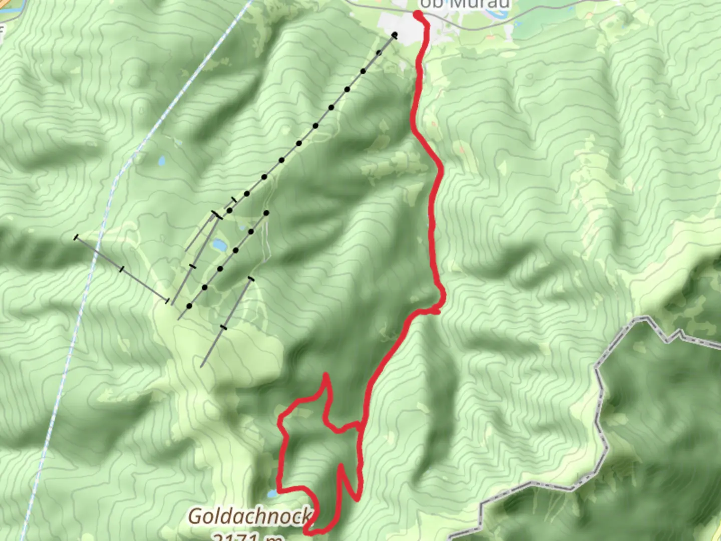 An image depicting the trail Hauserersee St Georgen am Kreischberg and its surrounding area.