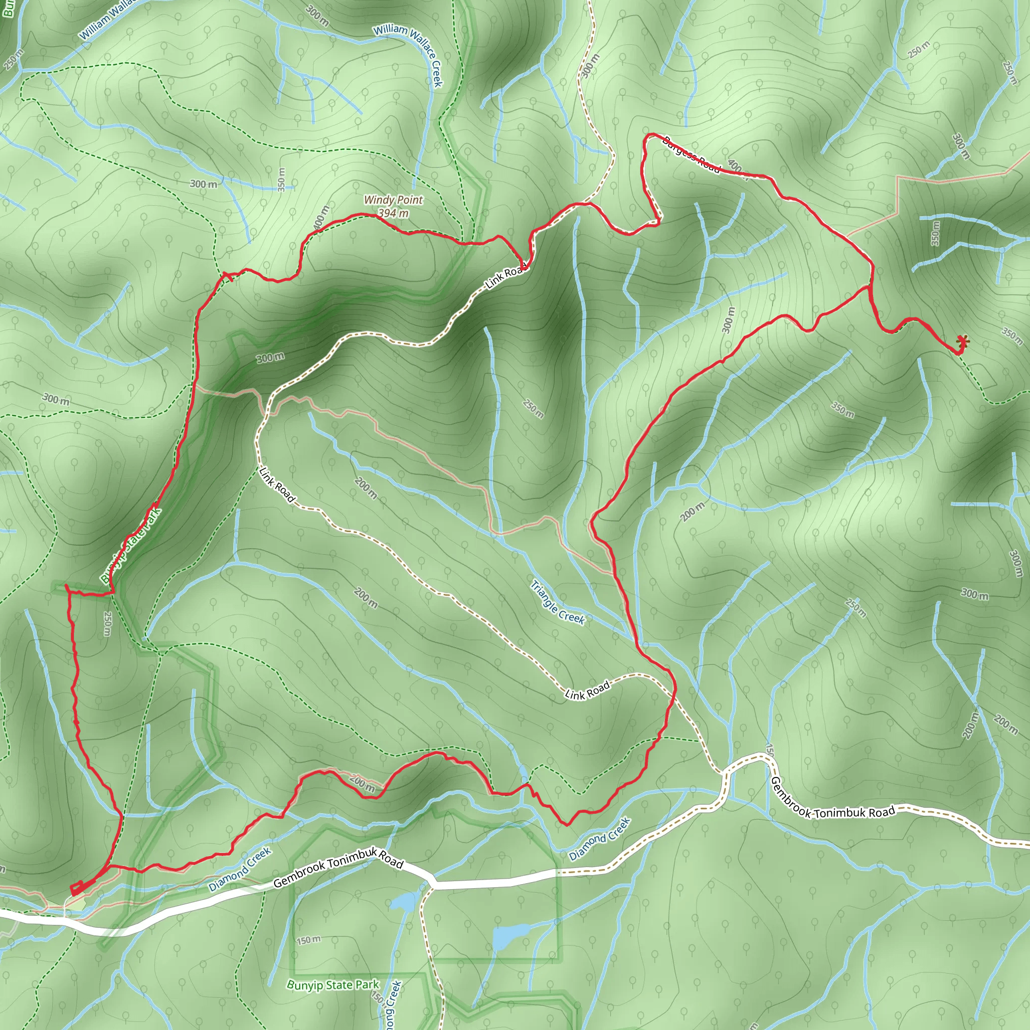 Four Brothers Rocks Trail mobile static map
