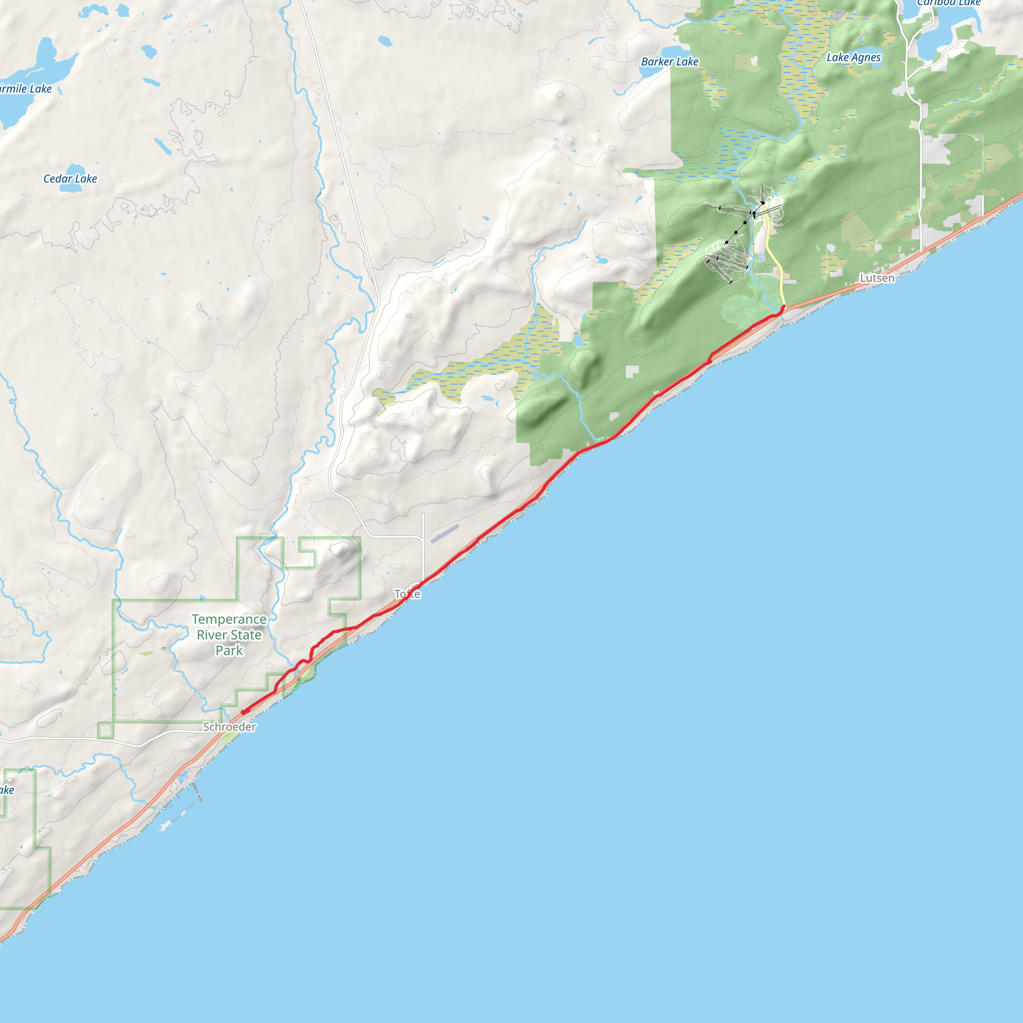 Gitchi-Gami State Trail mobile static map
