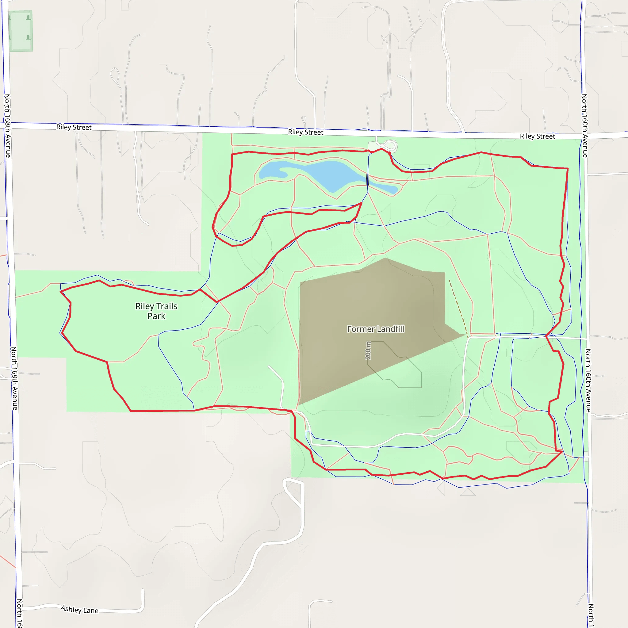 Riley Trails Park Loop mobile static map