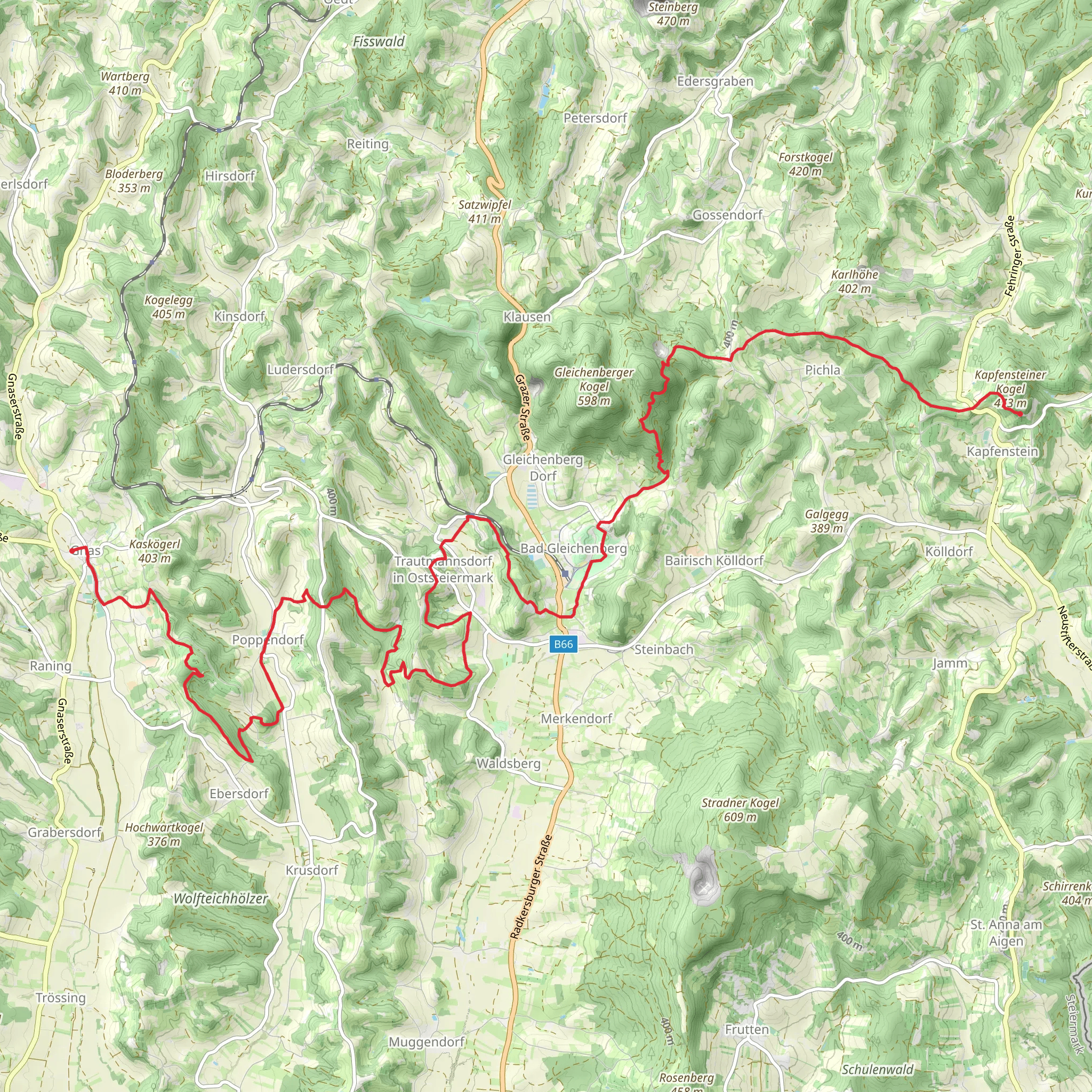 Kapfenstein-Gnas - Auf den Spuren der Vulkane mobile static map