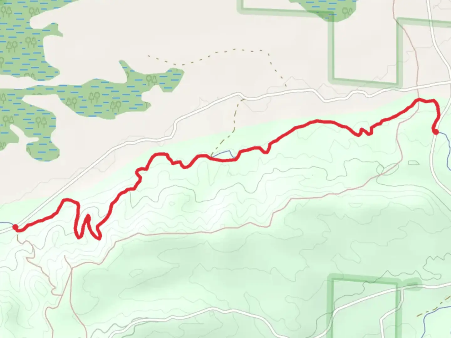 An image depicting the trail Big M - Shanty Boy Trail and its surrounding area.