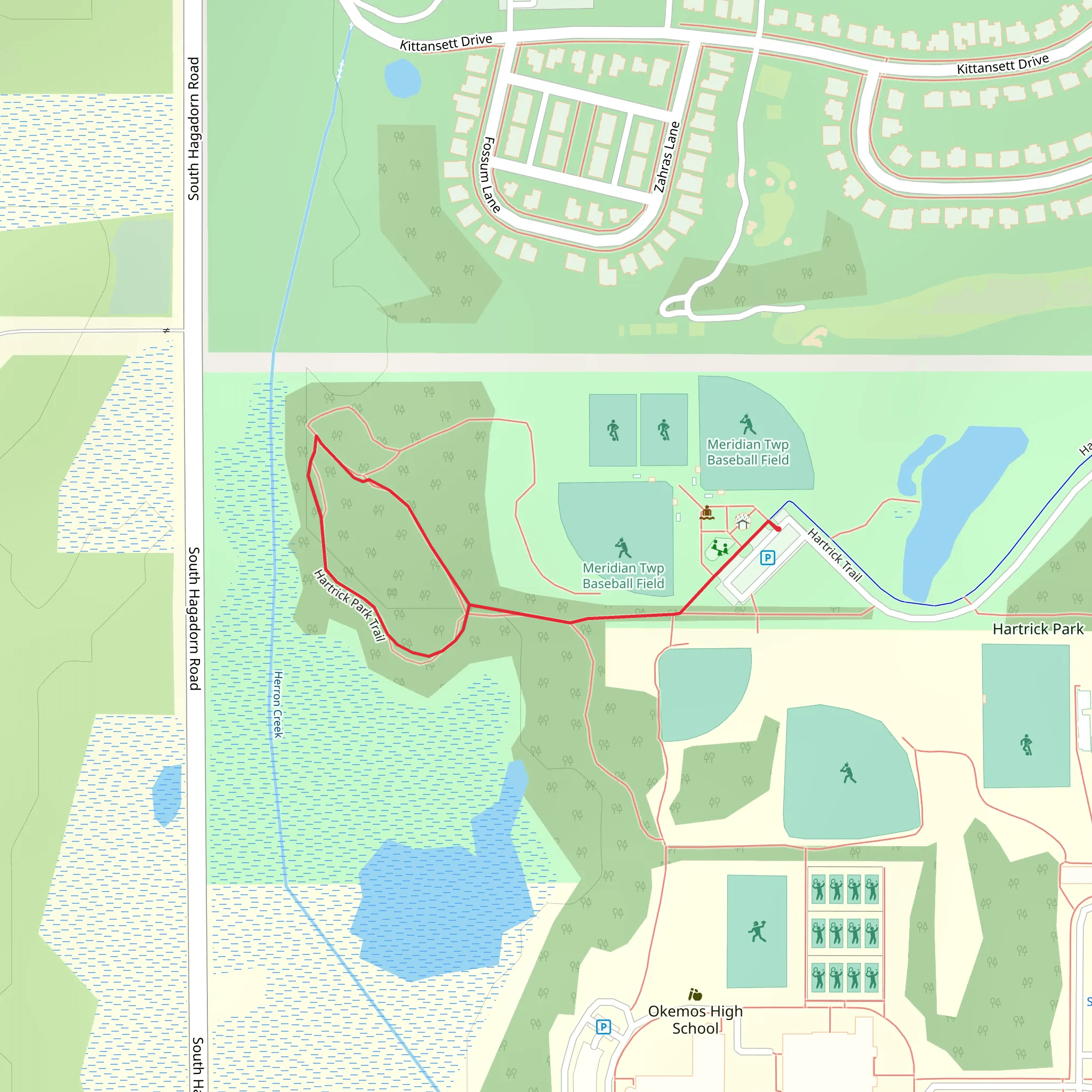 Hartrick Park Loop mobile static map