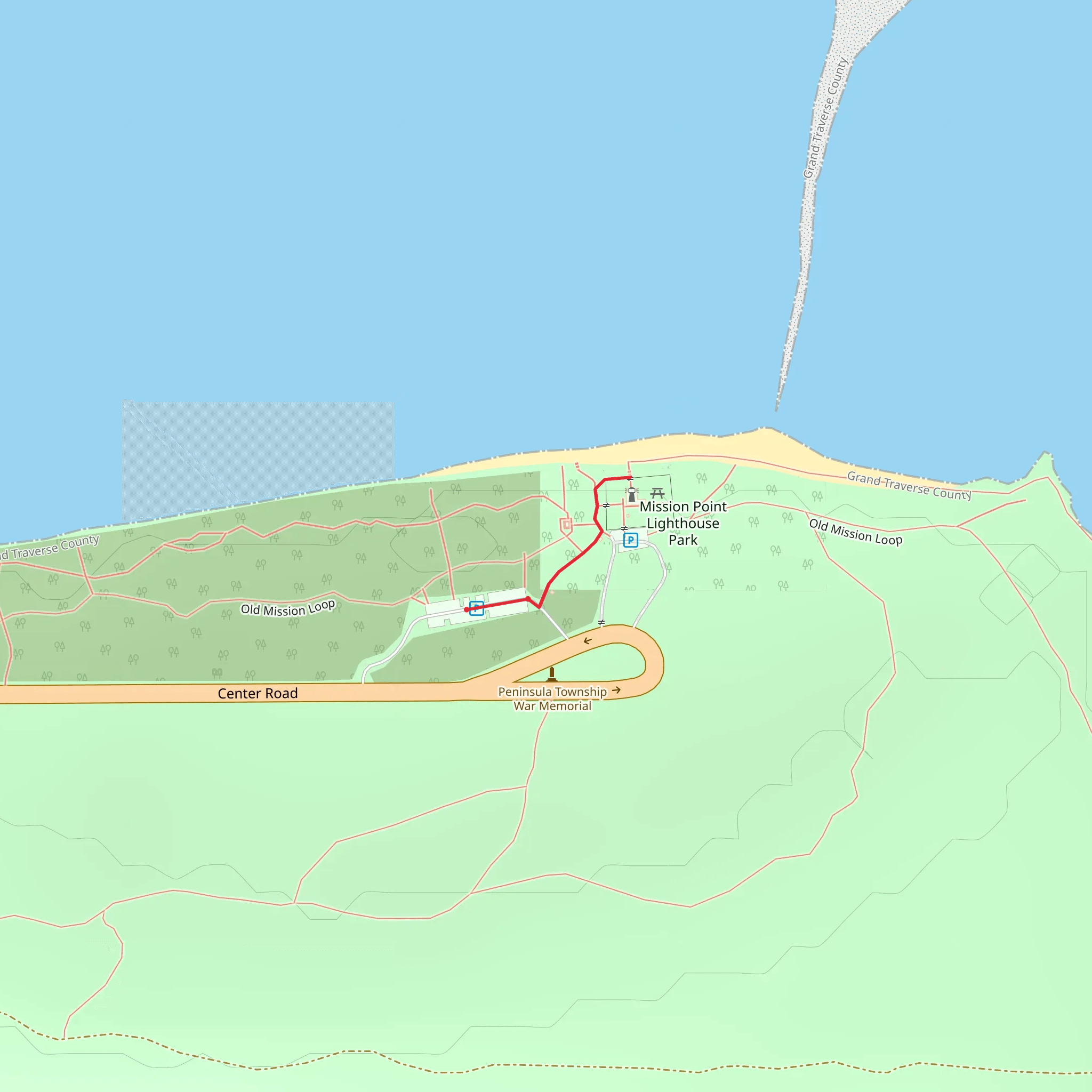 Old Mission Point Lighthouse mobile static map