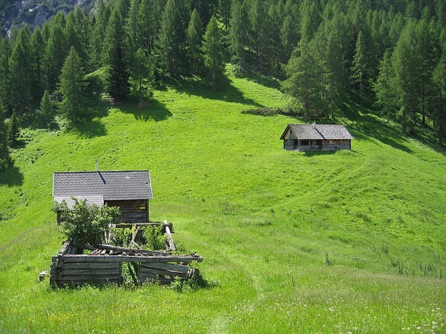 An image depicting the trail Traunkirchen - Hochsteinalm Hike and its surrounding area.