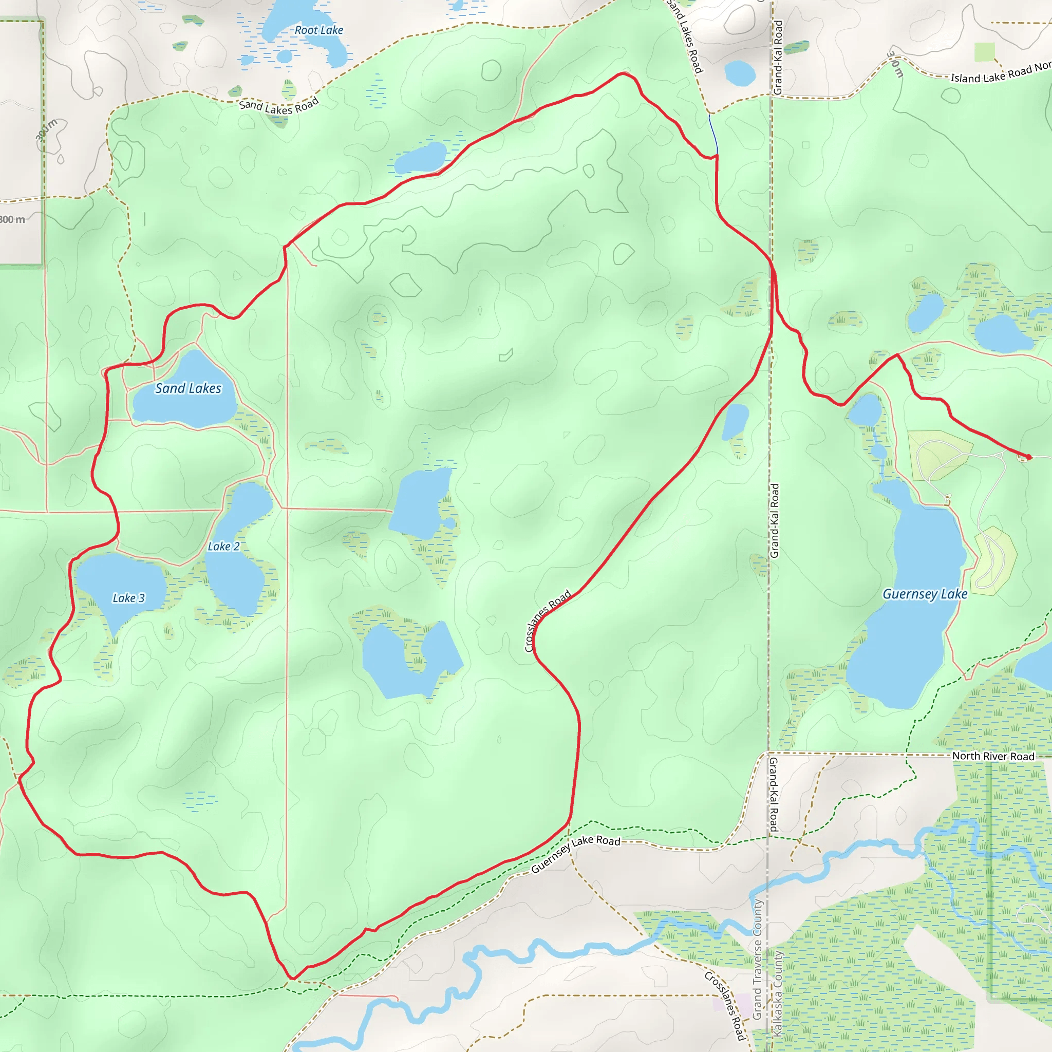 North Country National Scenic Trail and Sand Lake Loop mobile static map