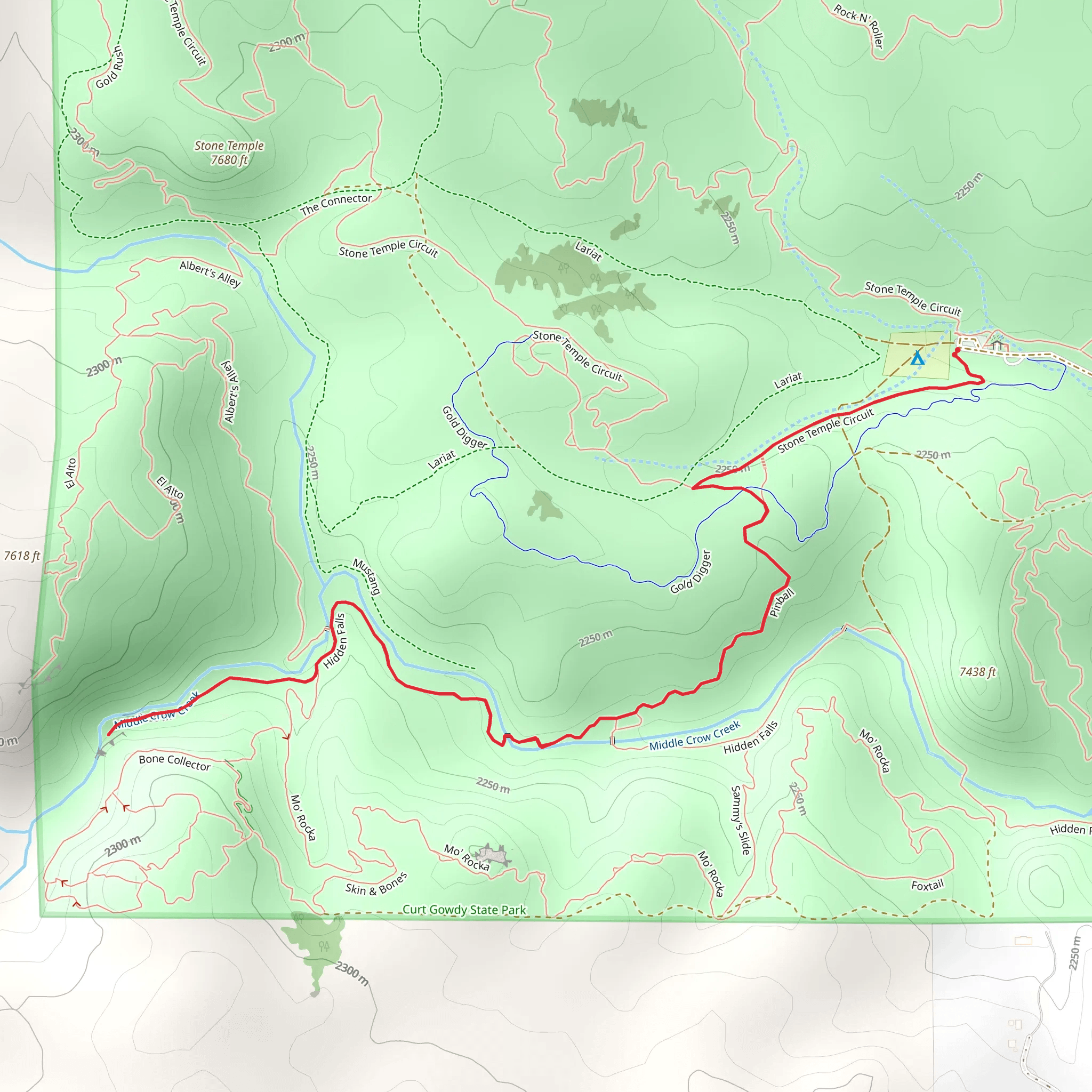 Pinball - Crow Creek - Stone Temple Circuit mobile static map