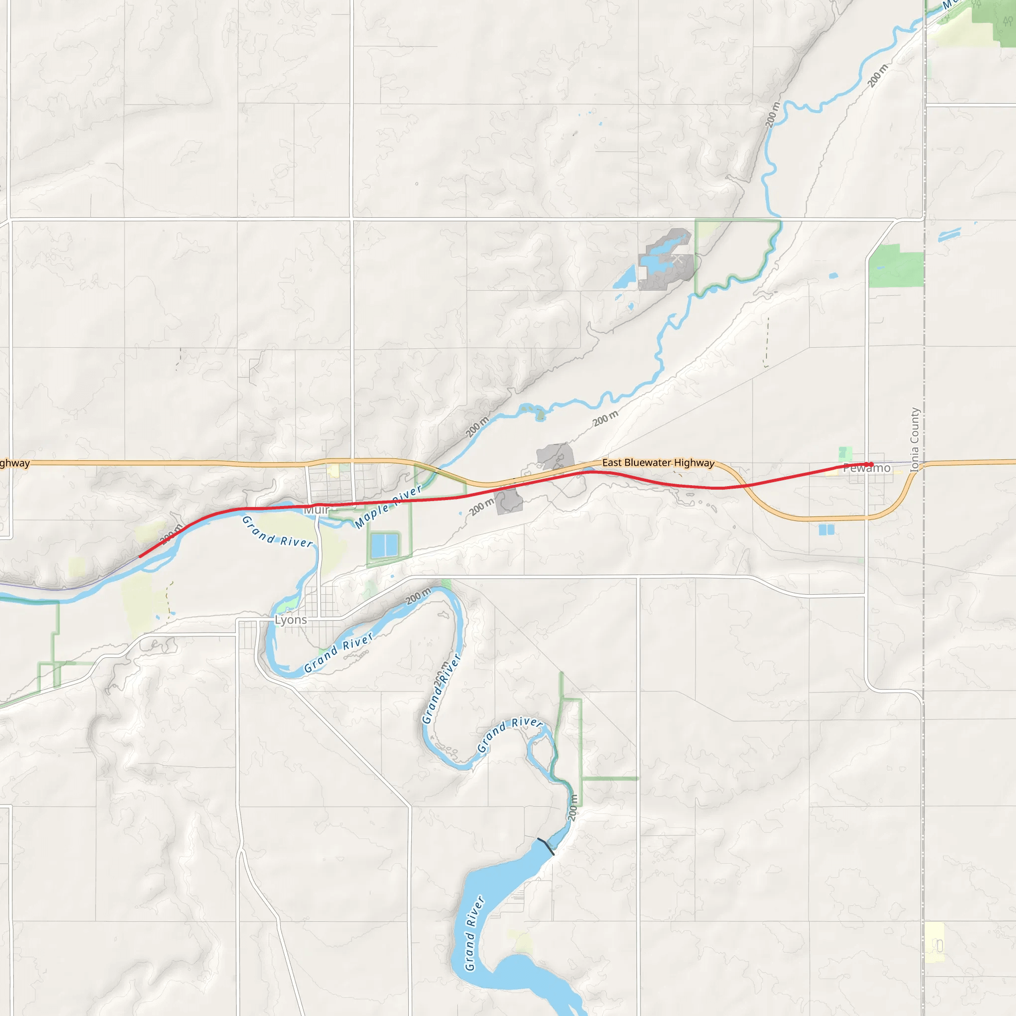 Fred Meijer Grand River Valley Rail-Trail mobile static map