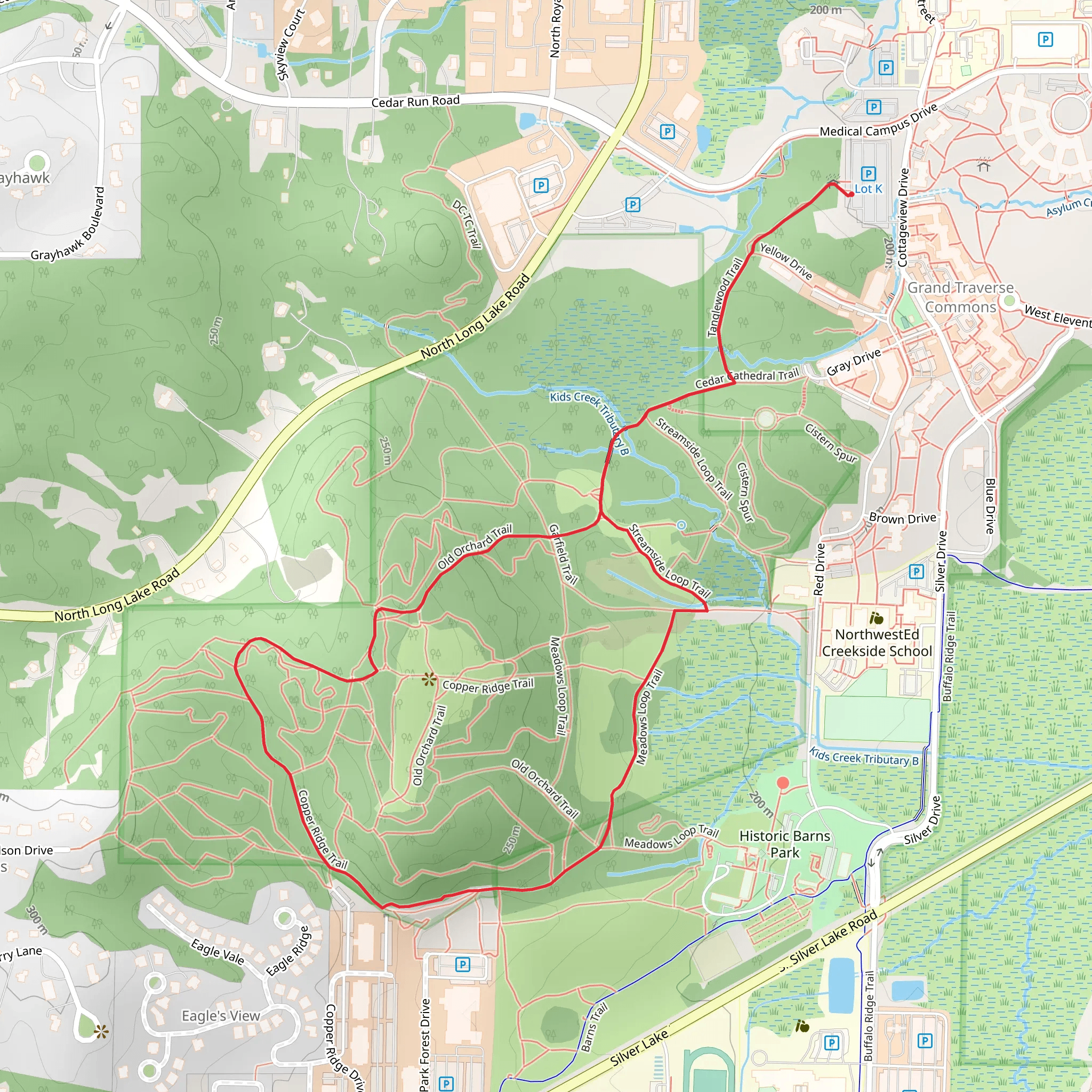 Meadows, Copper Ridge Loop Trail mobile static map