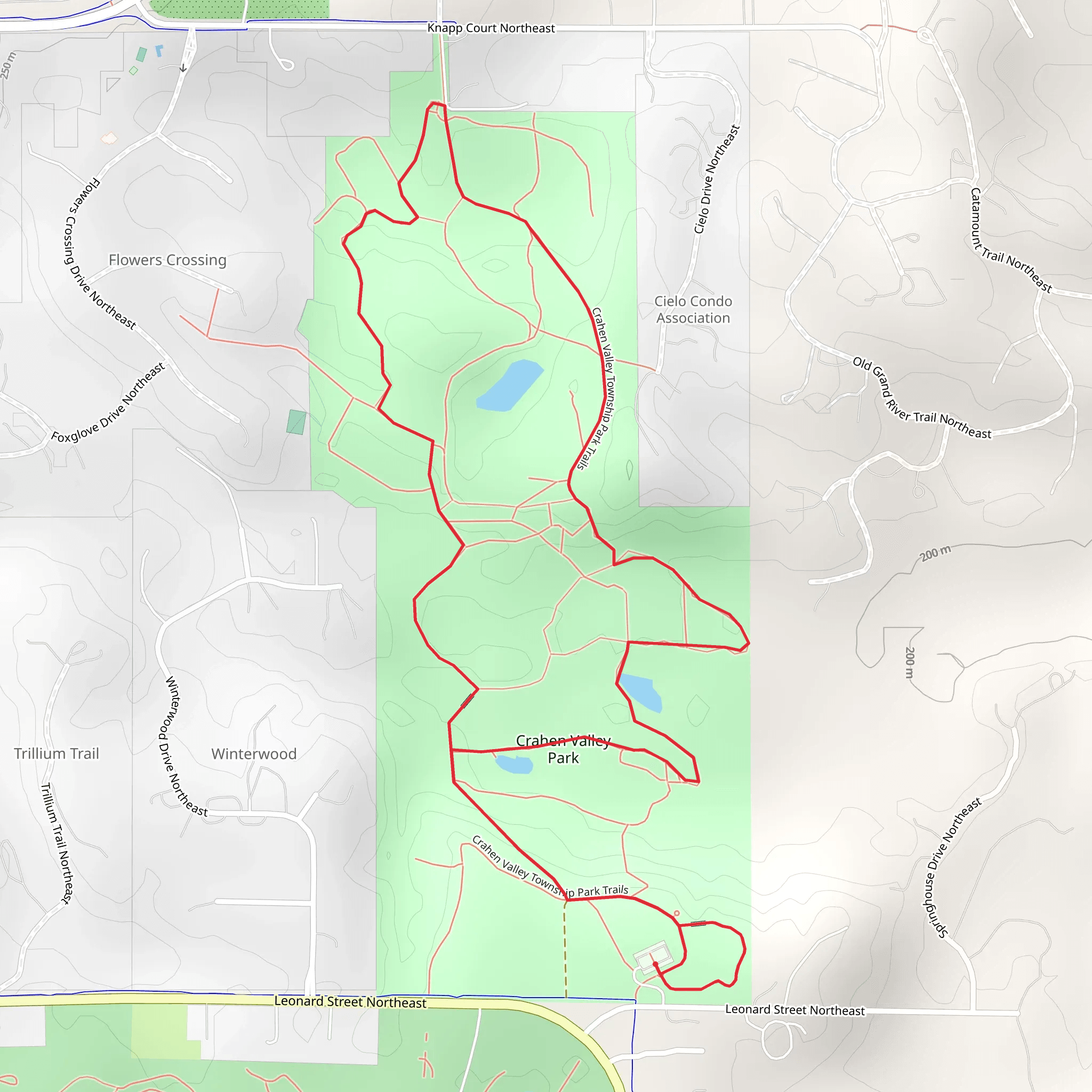 Crahen Valley Park Loop mobile static map