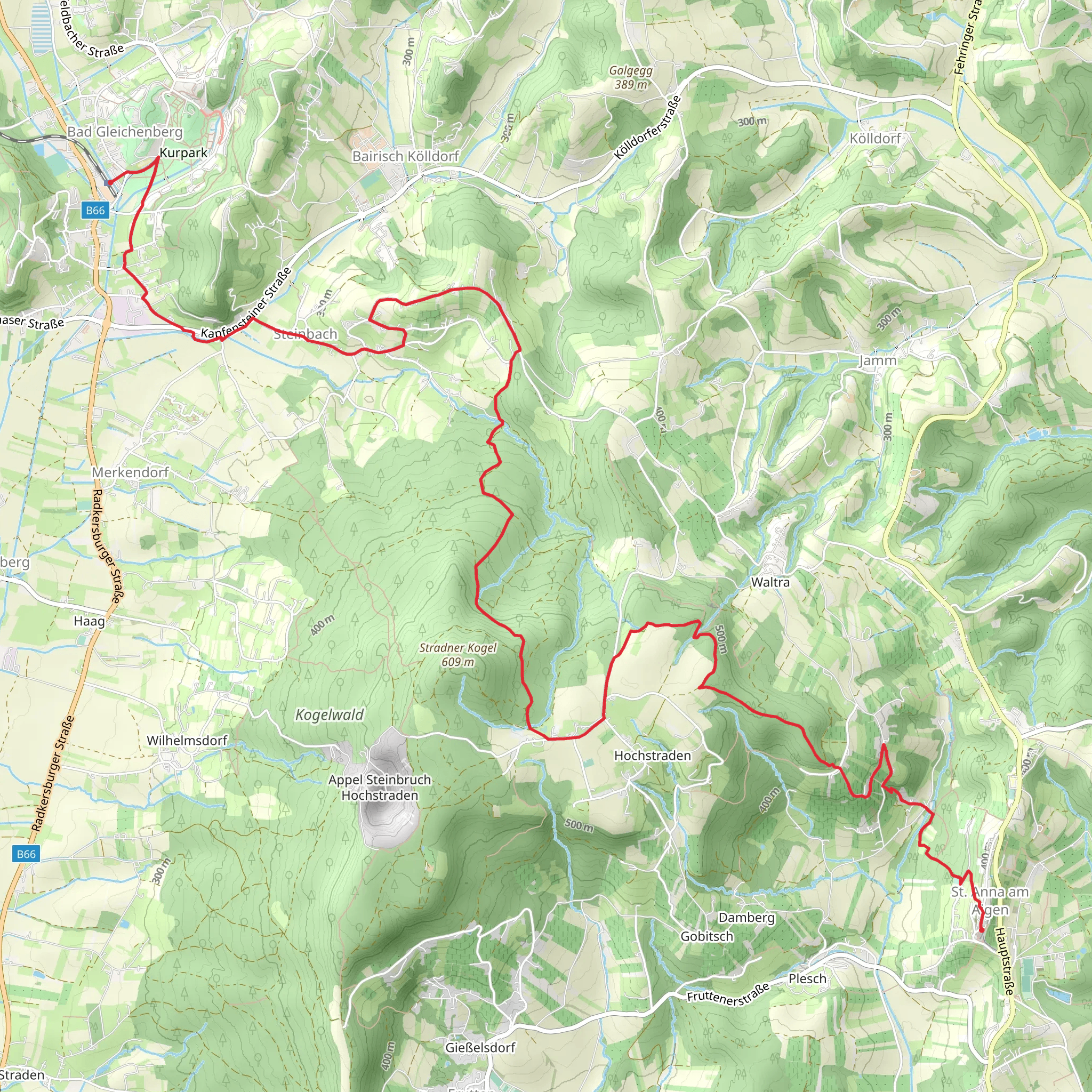 Rückgrat - Bad Gleichenberg-St Anna mobile static map
