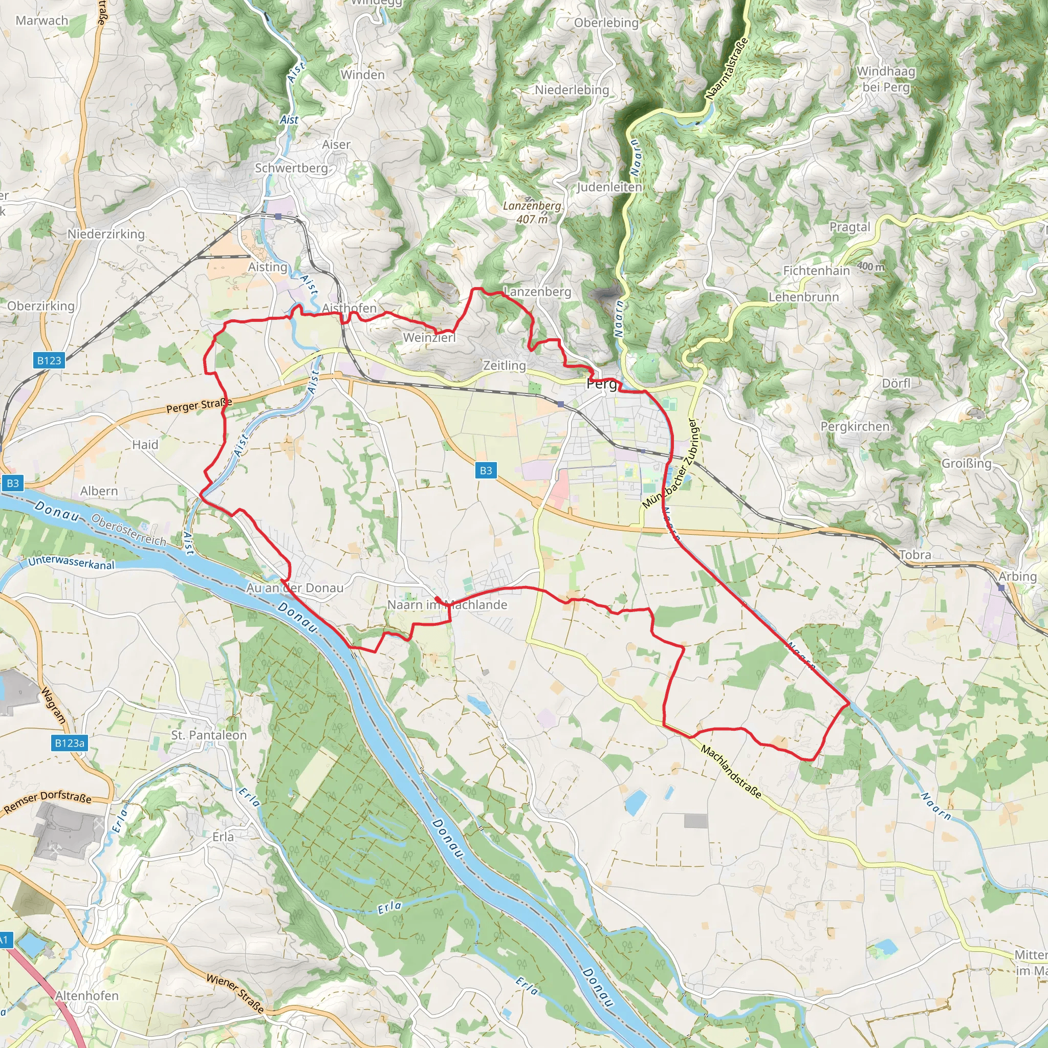 Naarn Fuchtelmanderlweg Trail mobile static map