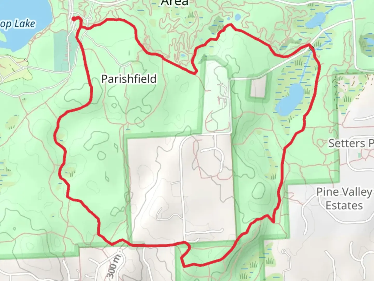 An image depicting the trail Penosha Hiking Loop Trail and its surrounding area.