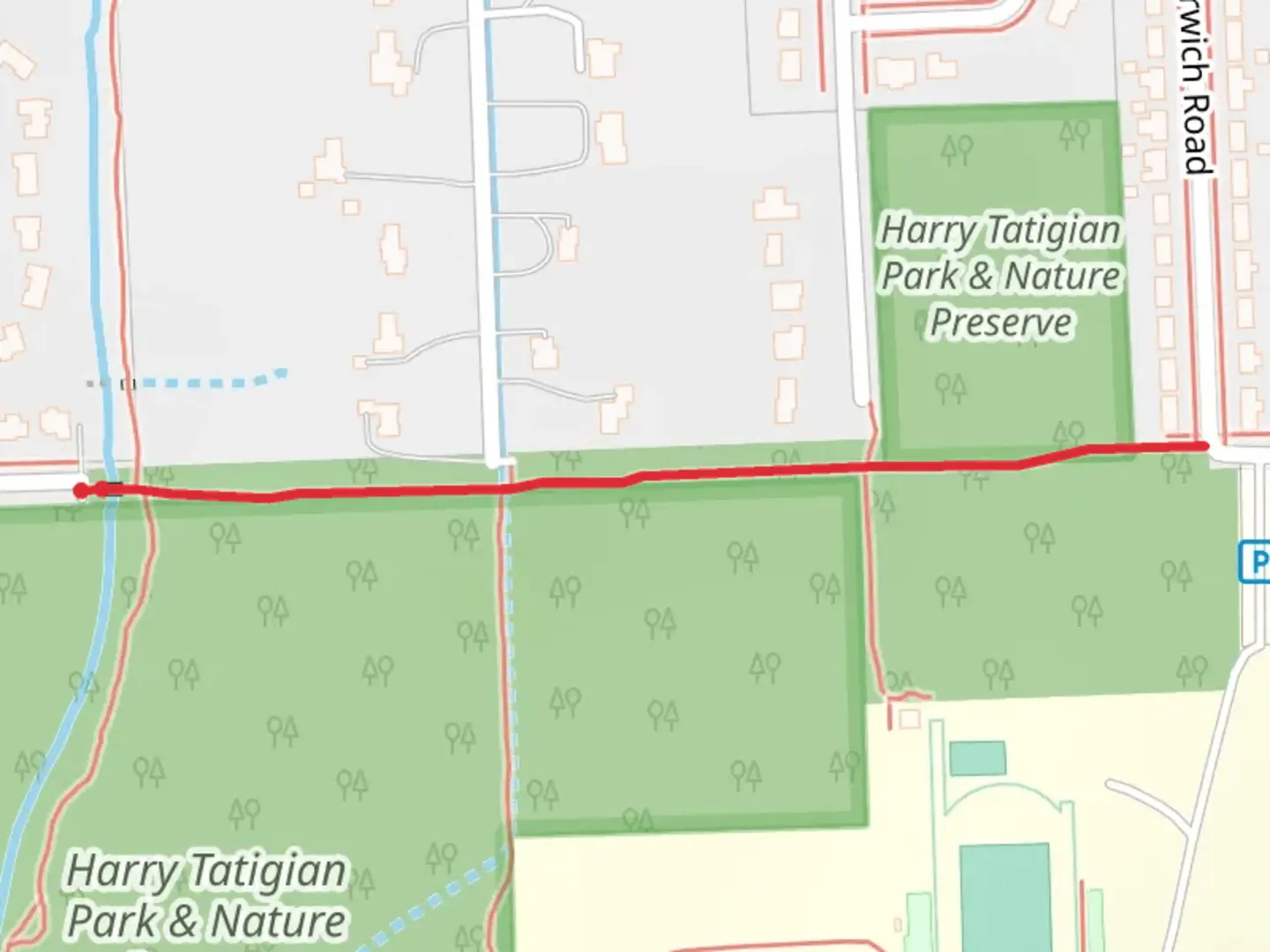 An image depicting the trail Curtis Street and its surrounding area.