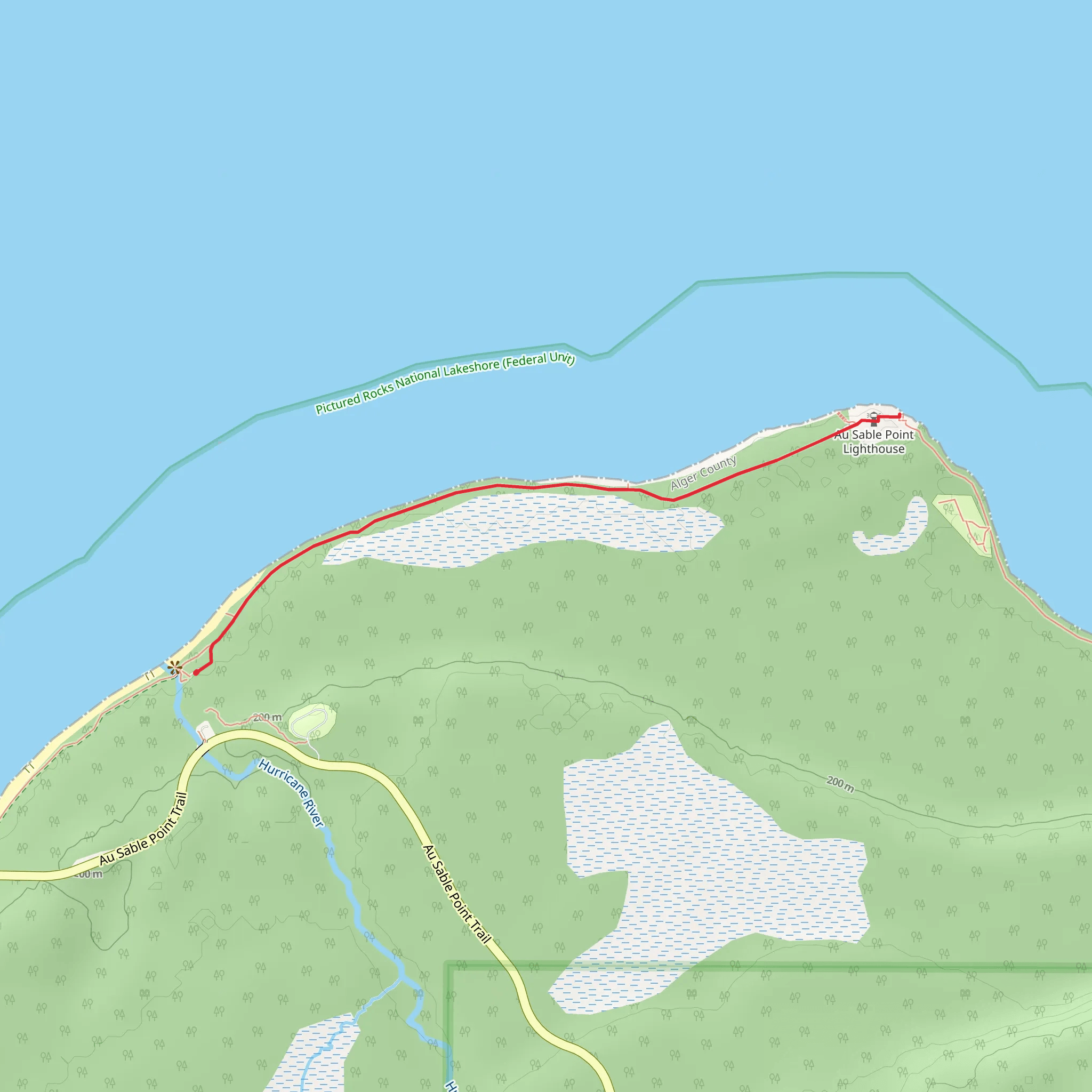 Au Sable Point via NCT mobile static map