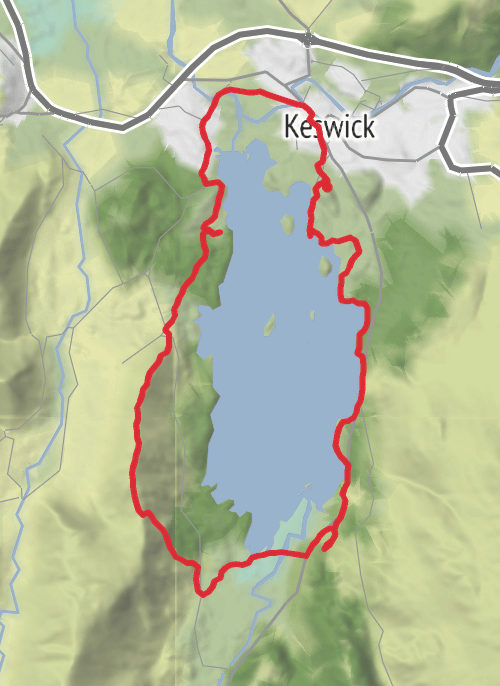 Hike on Catbells and Friars Crag Loop mobile static map