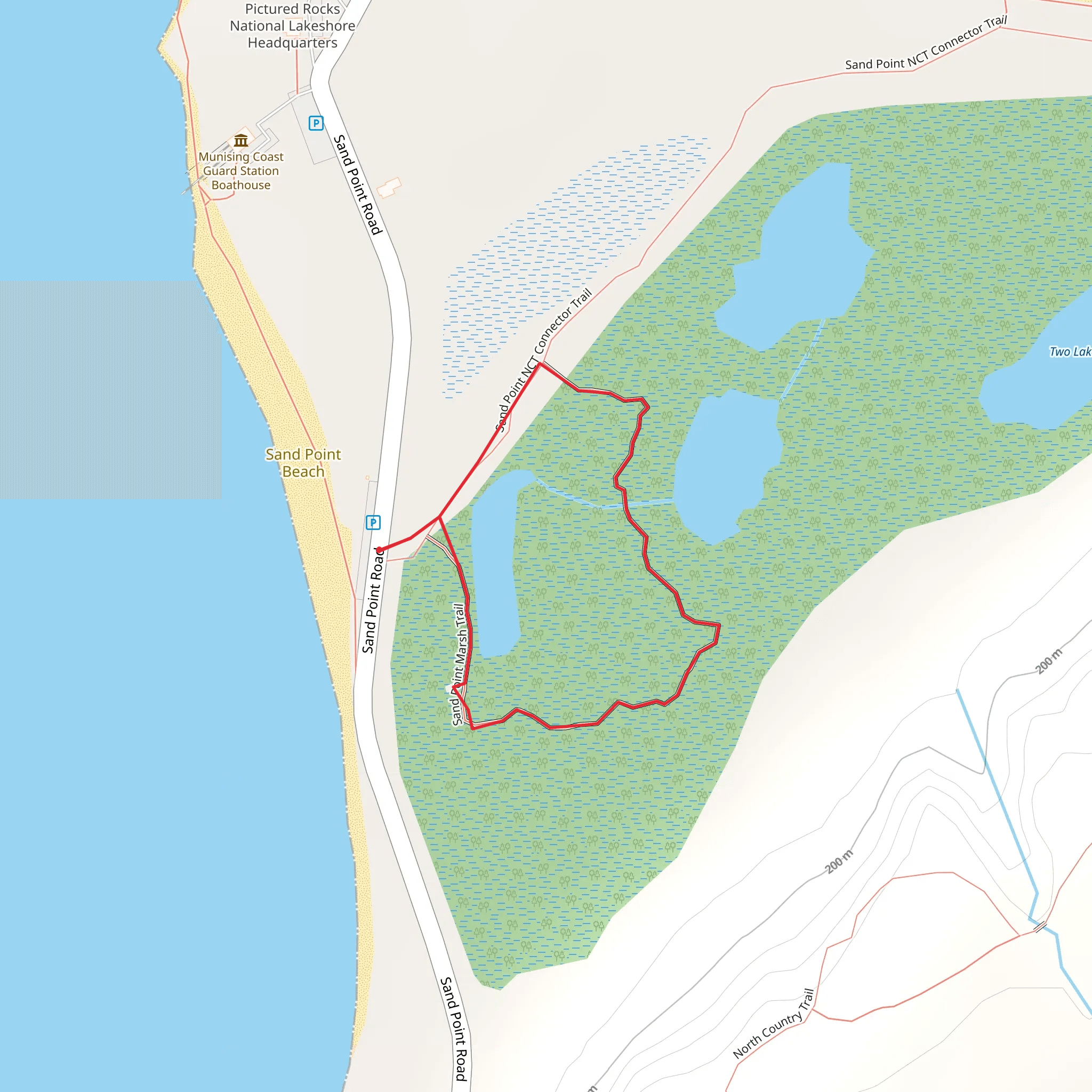 Sand Point Marsh Loop Trail mobile static map