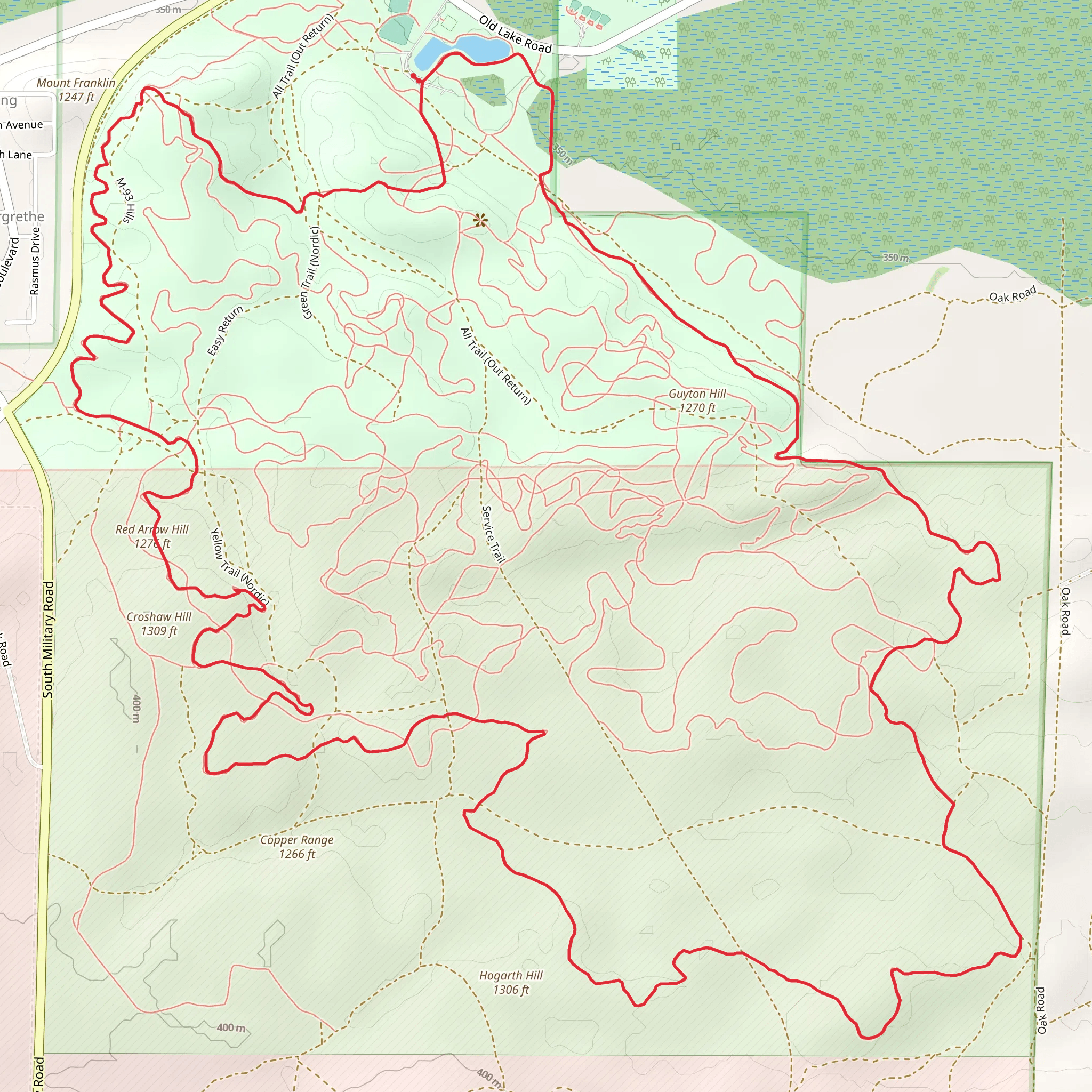 Outer Loop - Hanson Hills Recreation Area mobile static map