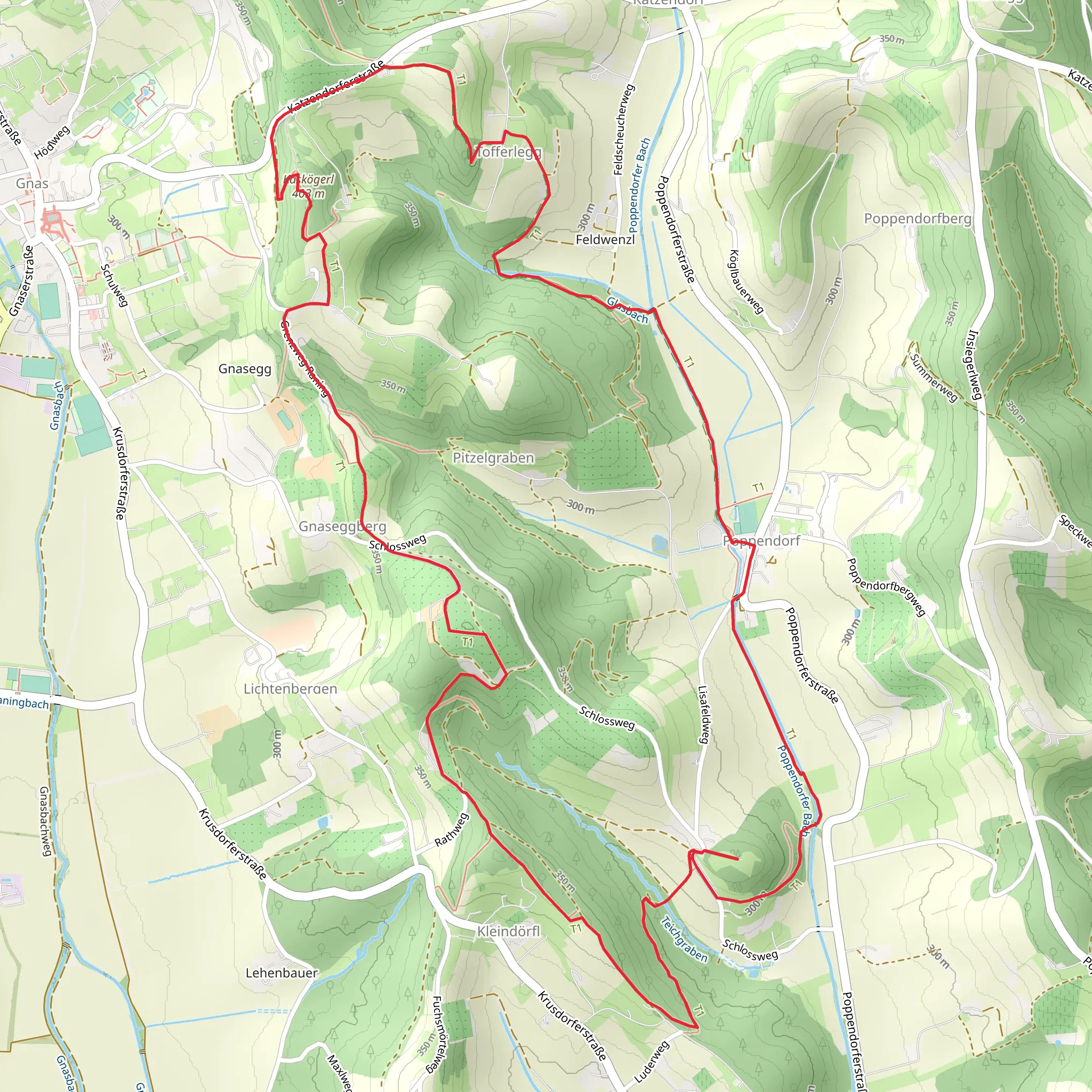 Kaskögerlweg - Poppendorf bei Gnas mobile static map