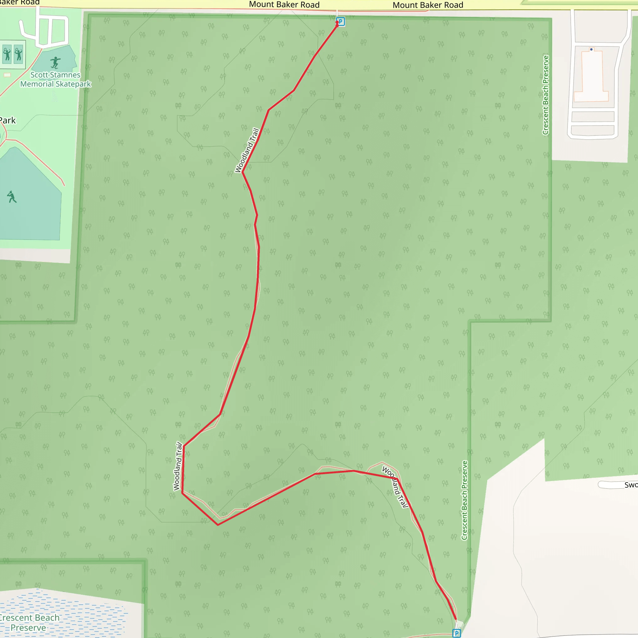 Crescent Beach Preserve mobile static map