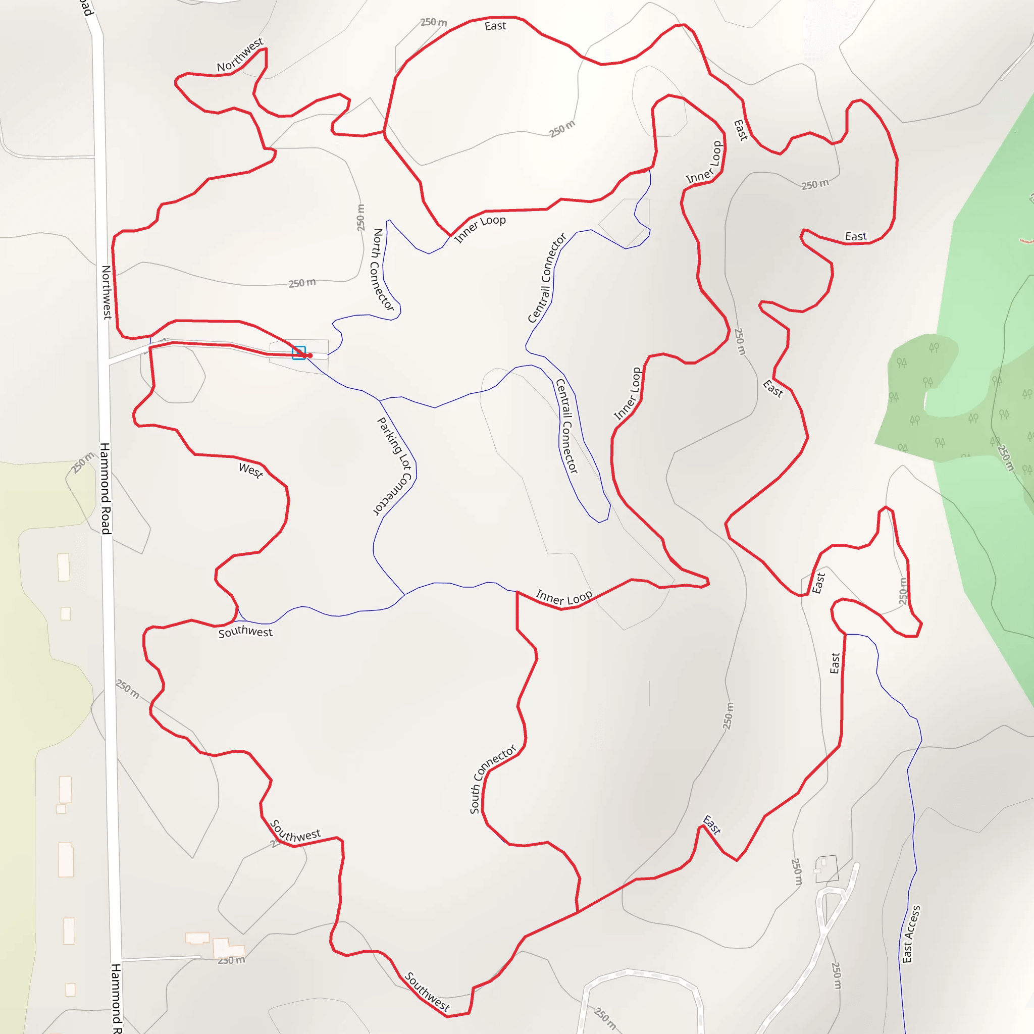 East, Indoor and Central Connector Loop mobile static map
