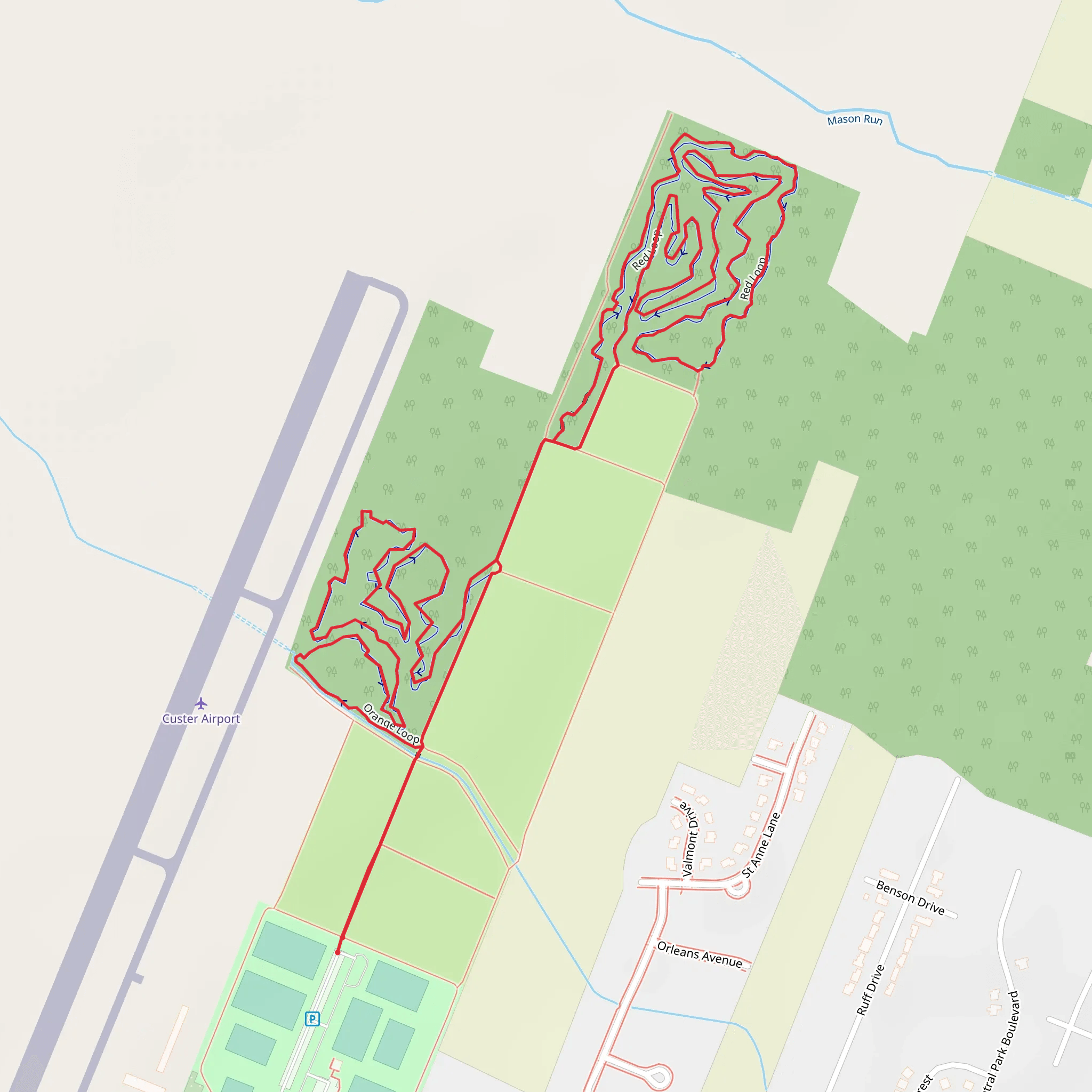 Orange Loop and Red Loop mobile static map