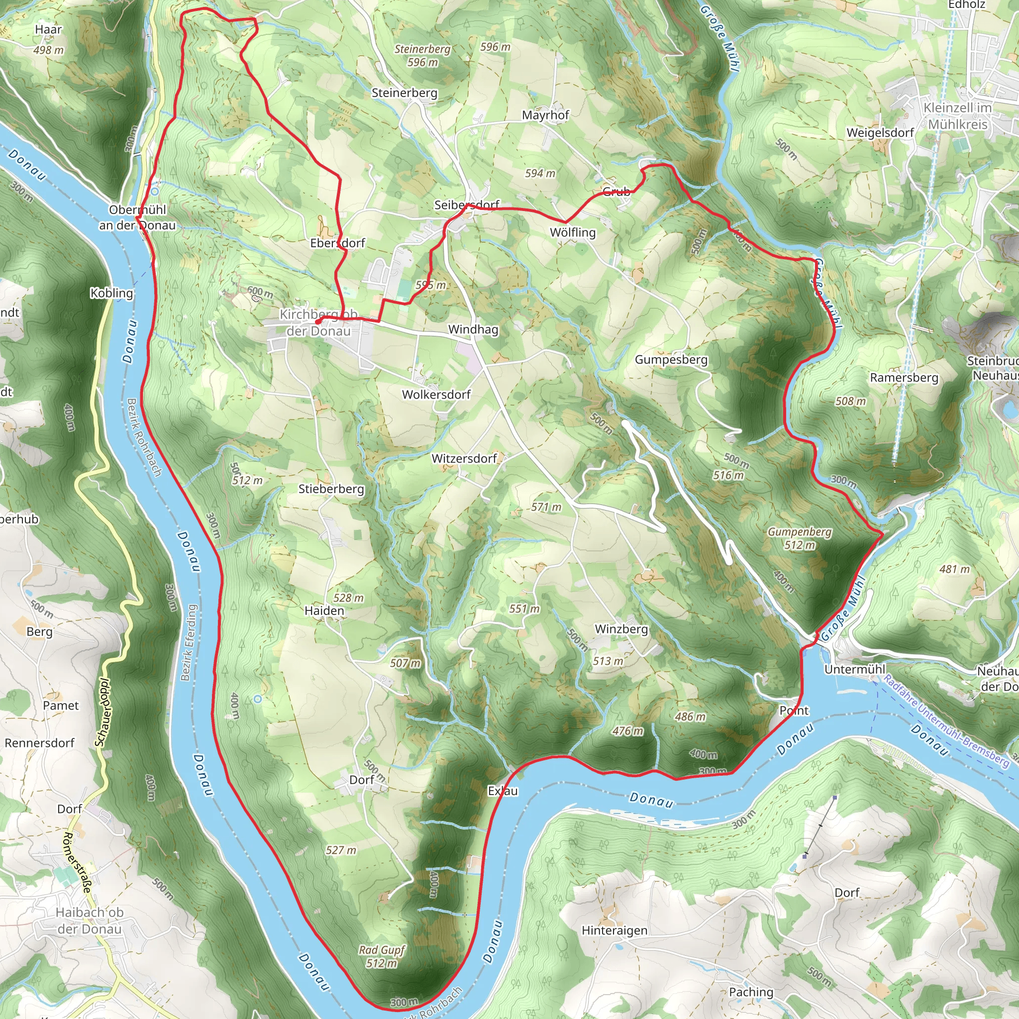 Kirchberg ob der Donau Loop mobile static map