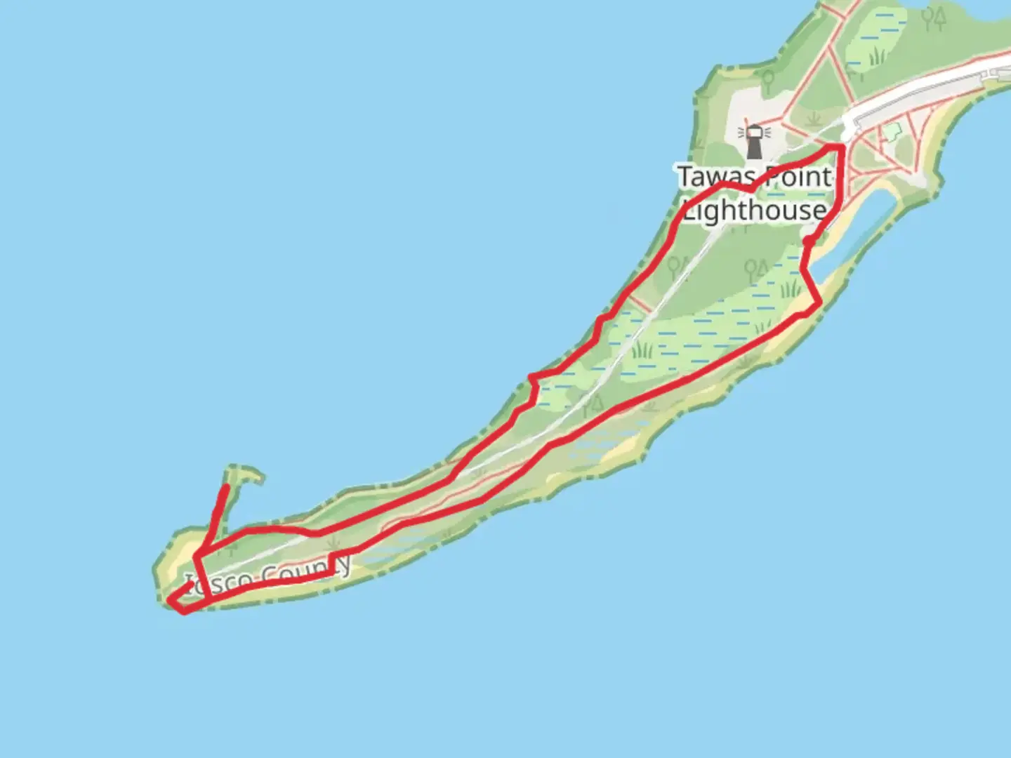 An image depicting the trail Sandy Hook Nature Loop Trail and its surrounding area.