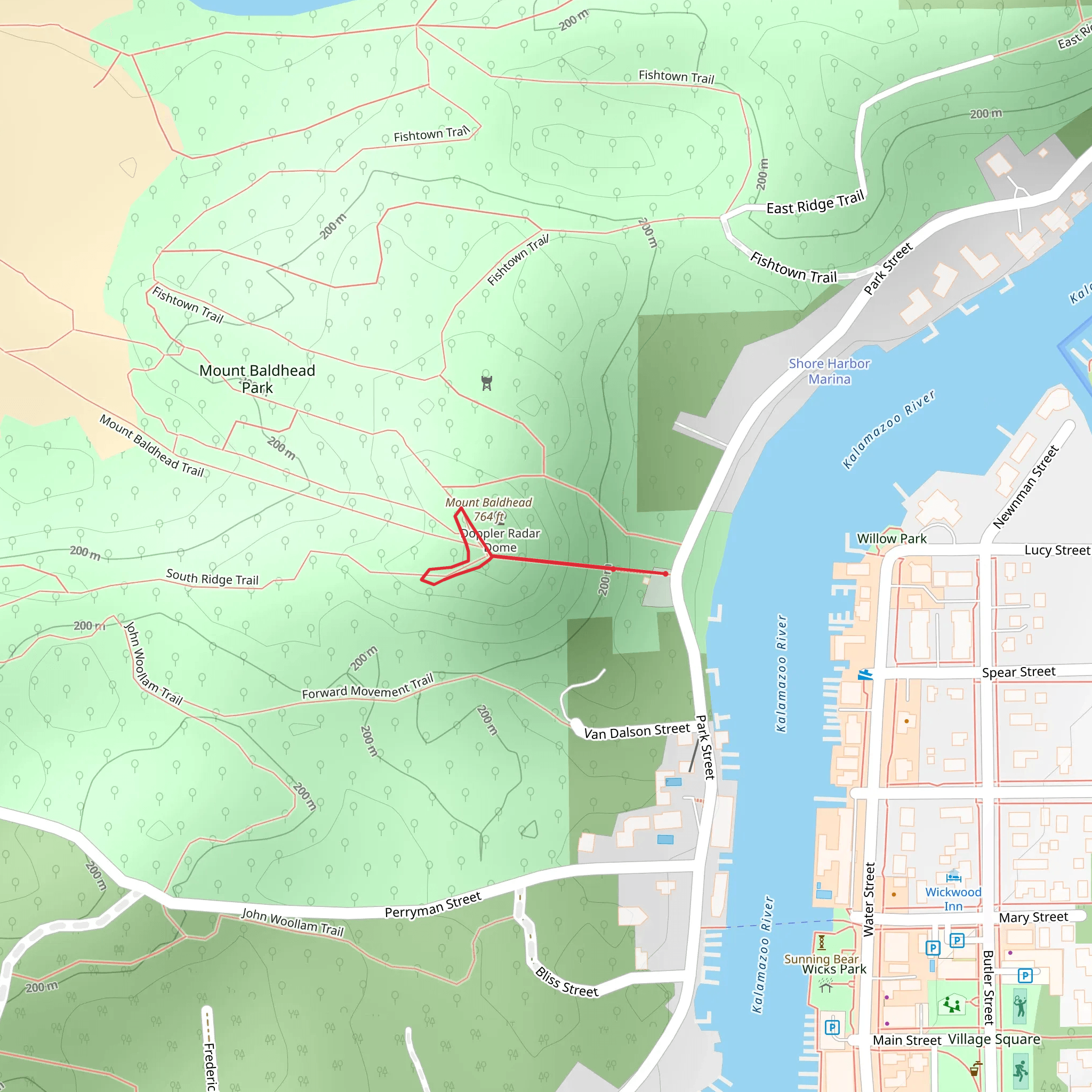 Mount Baldhead and Stair Climb from Hell mobile static map