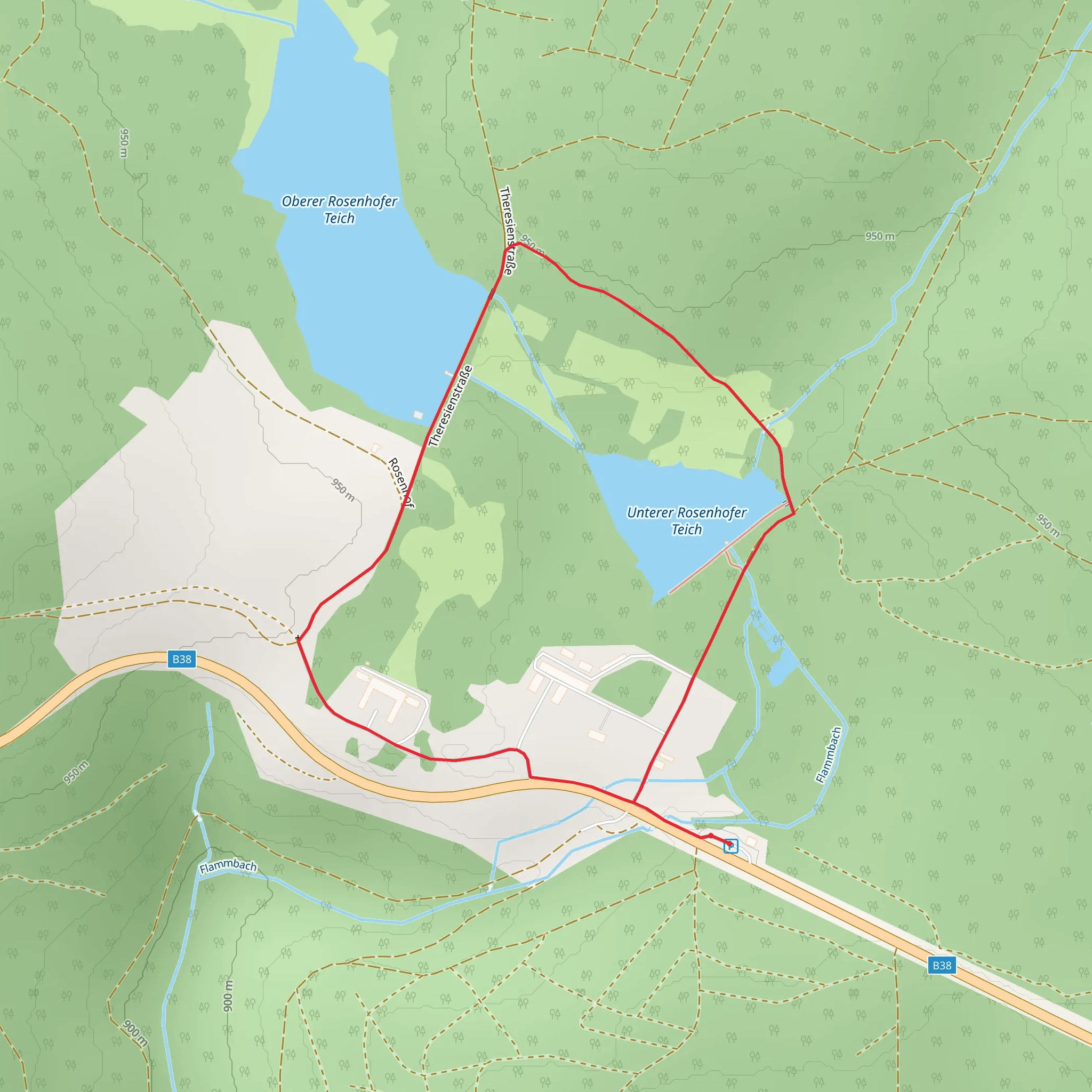 Rosenhof Ponds Loop mobile static map